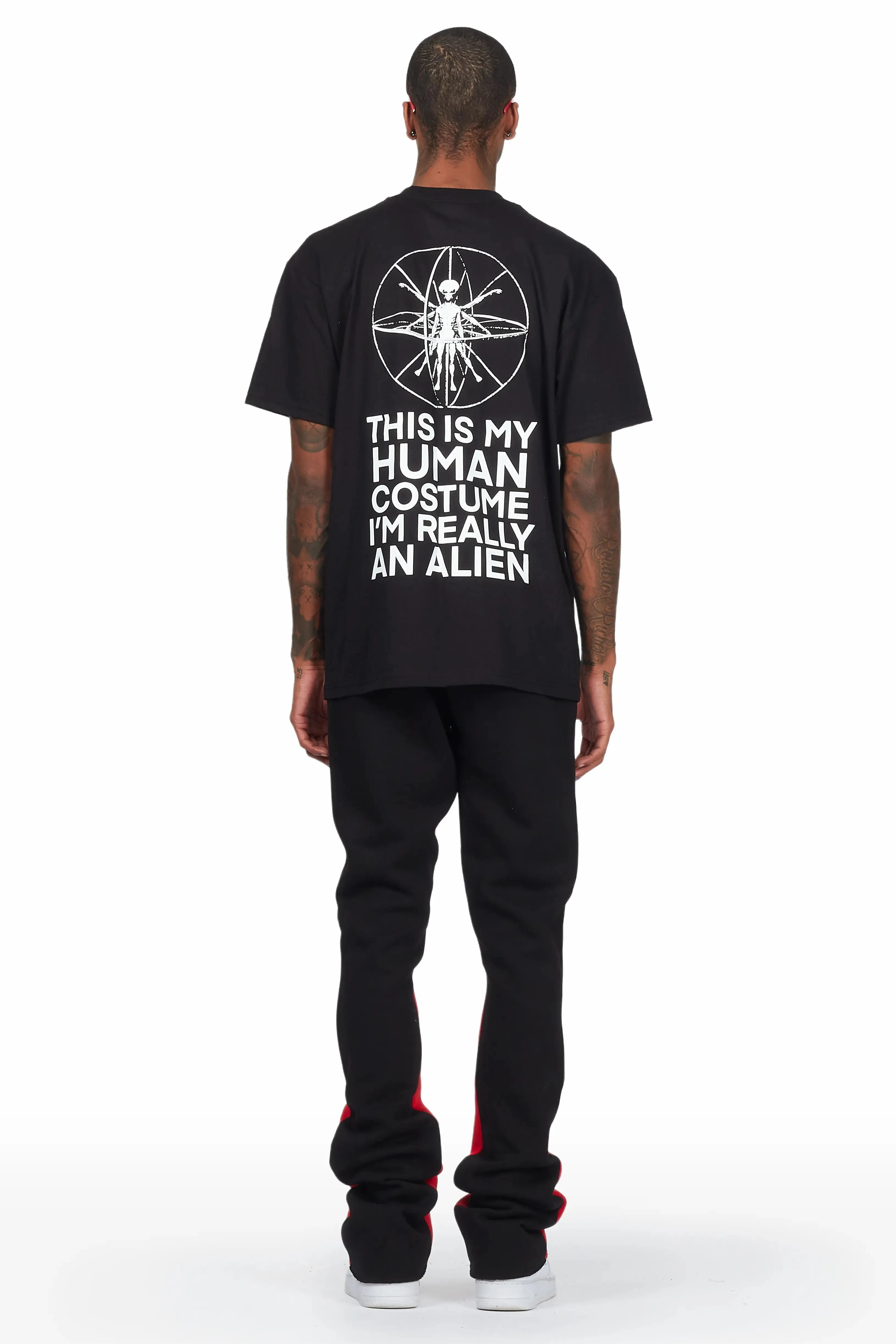 Yarden Black T-Shirt Stacked Flare Track Set sold by Rockstar Original product image thumbnail 3