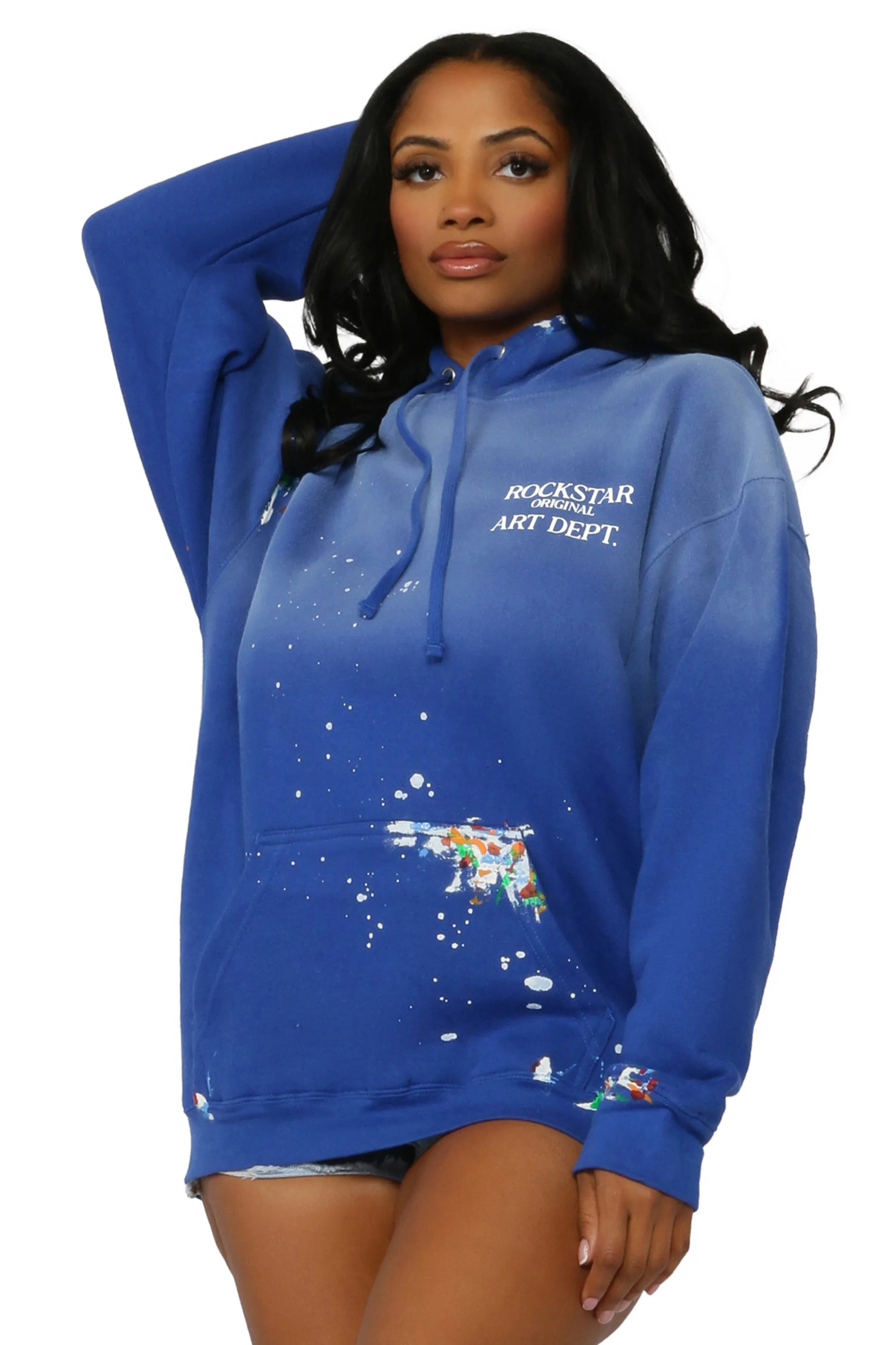 Make It Rain Royal Blue Oversized Hoodie sold by Rockstar Original product image thumbnail 4