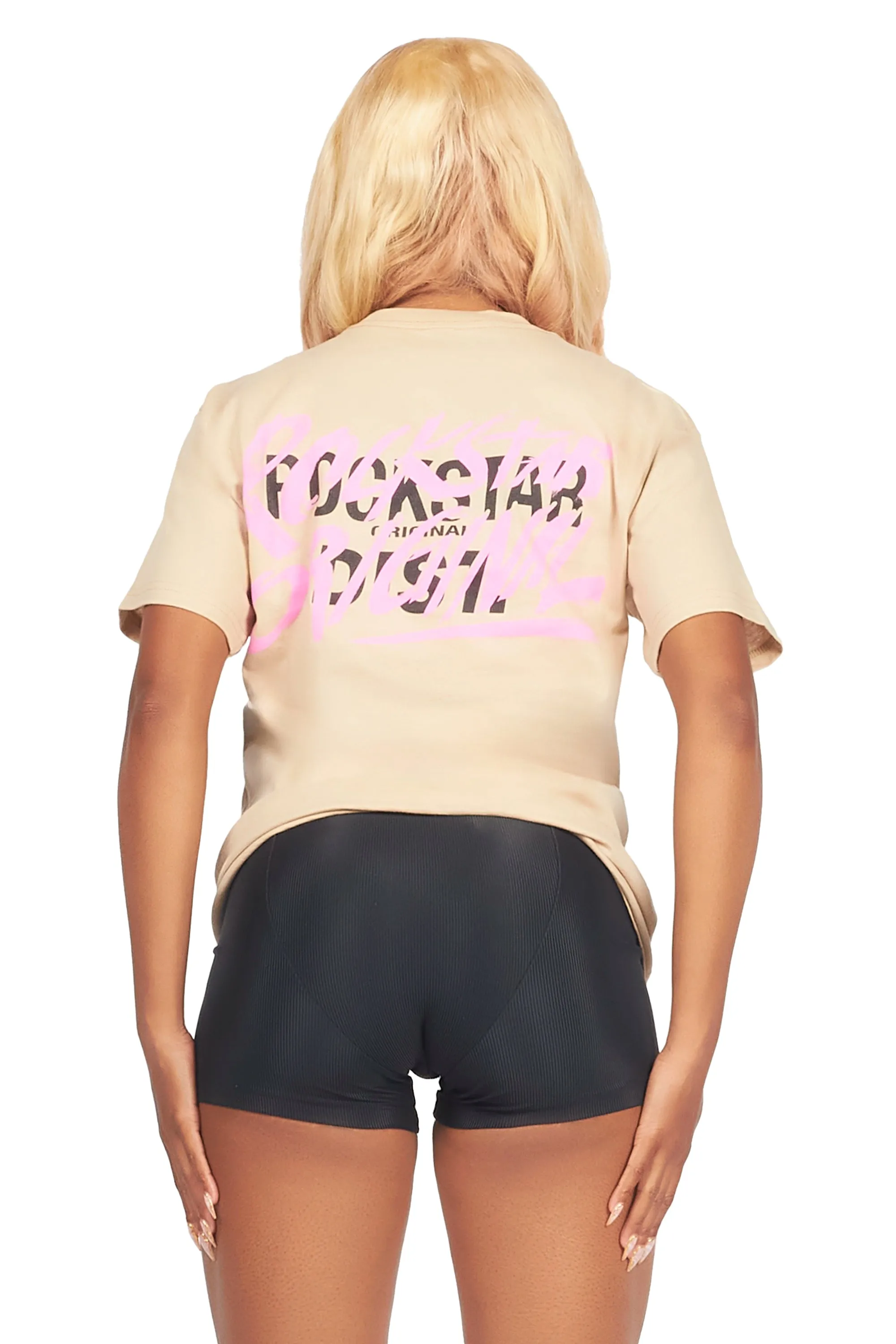 Jamila Beige Oversized T-Shirt sold by Rockstar Original