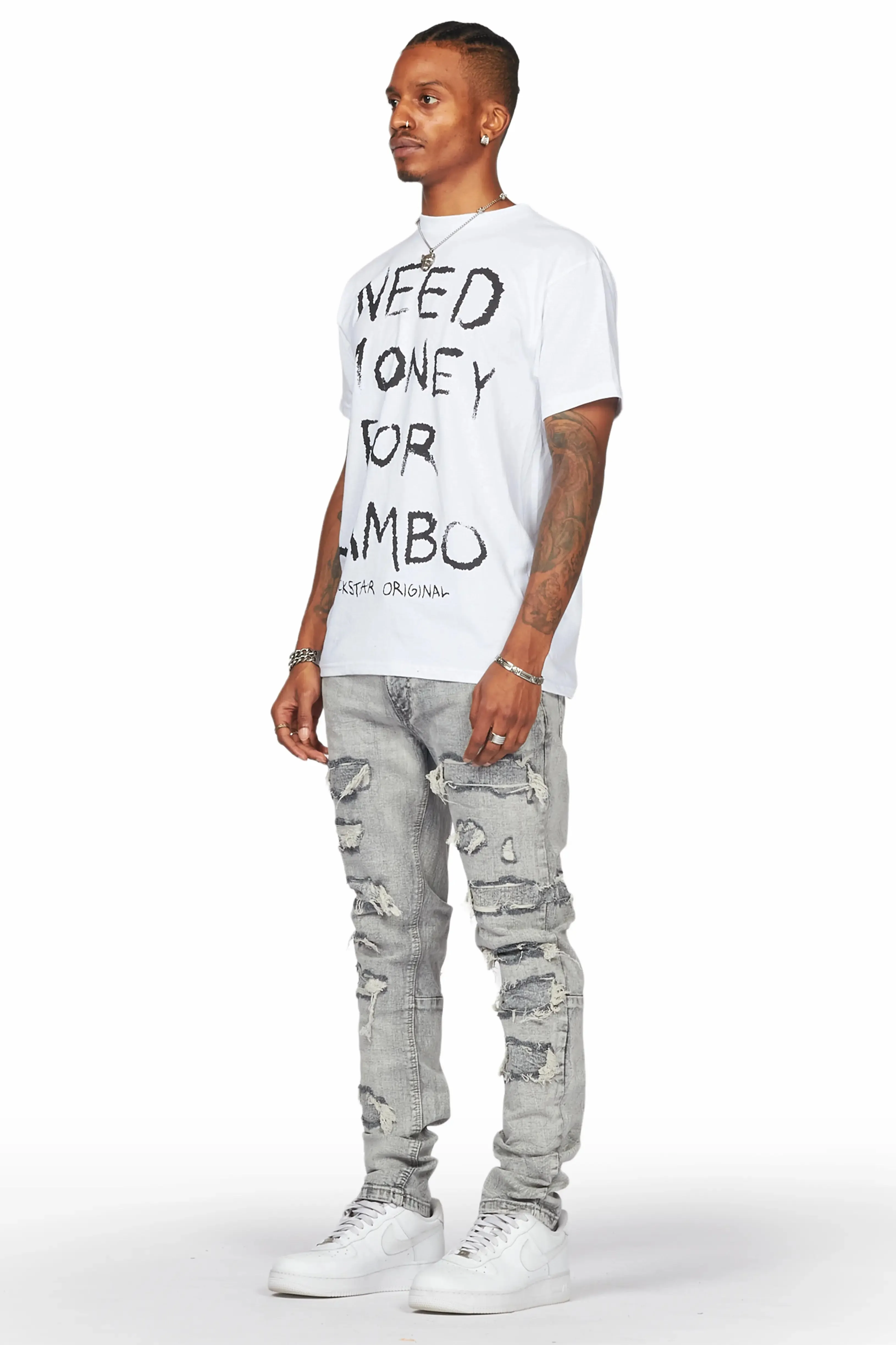 Dalit Grey Under Patch Skinny Fit Jean sold by Rockstar Original product image thumbnail 4