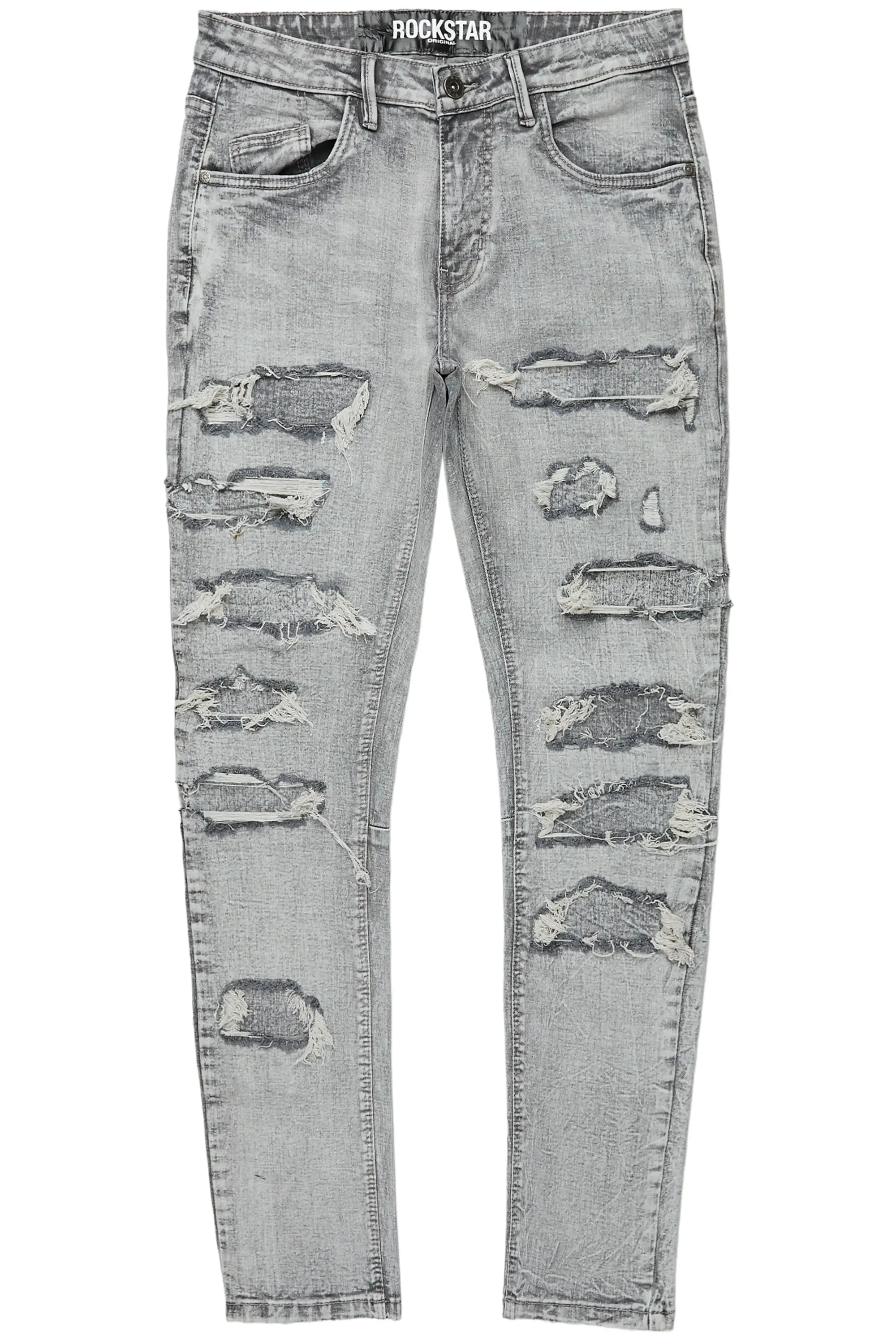 Dalit Grey Under Patch Skinny Fit Jean sold by Rockstar Original product image thumbnail 2