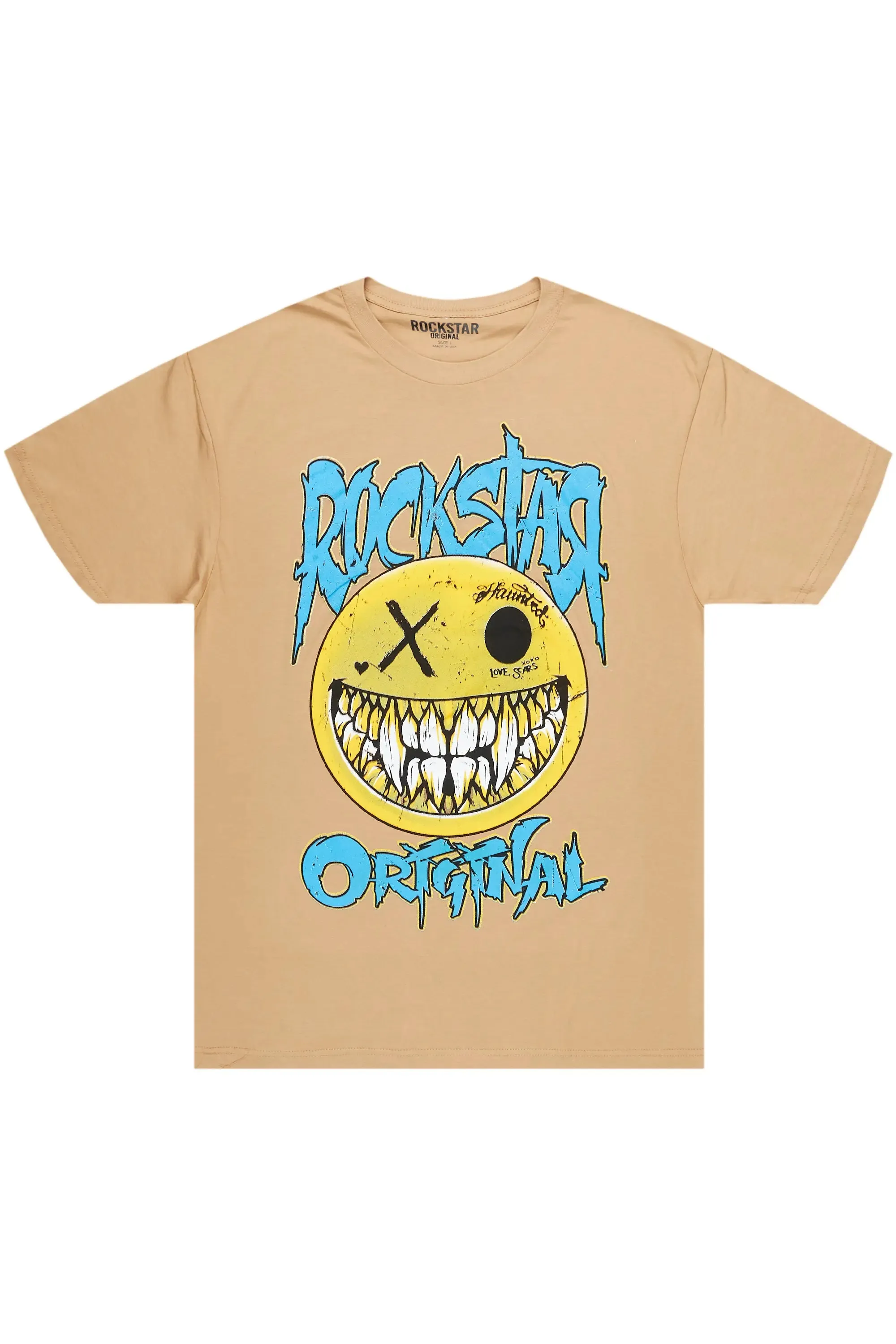 Fraust Beige Graphic T-Shirt sold by Rockstar Original