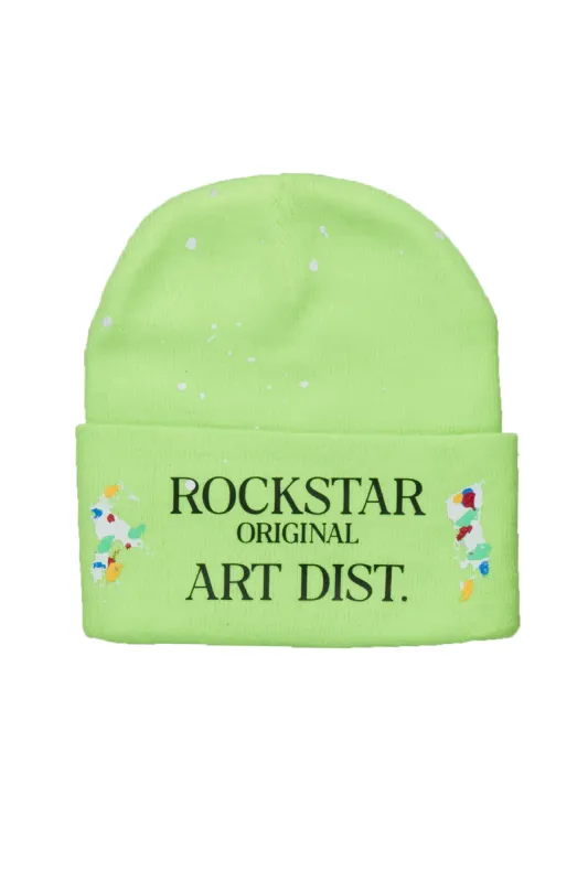Axelly Neon Green Graphic Beanie sold by Rockstar Original