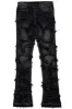 Arturo Dark Grey Stacked Flare Jean sold by Rockstar Original