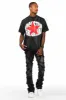 Arturo Dark Grey Stacked Flare Jean sold by Rockstar Original