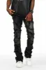 Arturo Dark Grey Stacked Flare Jean sold by Rockstar Original
