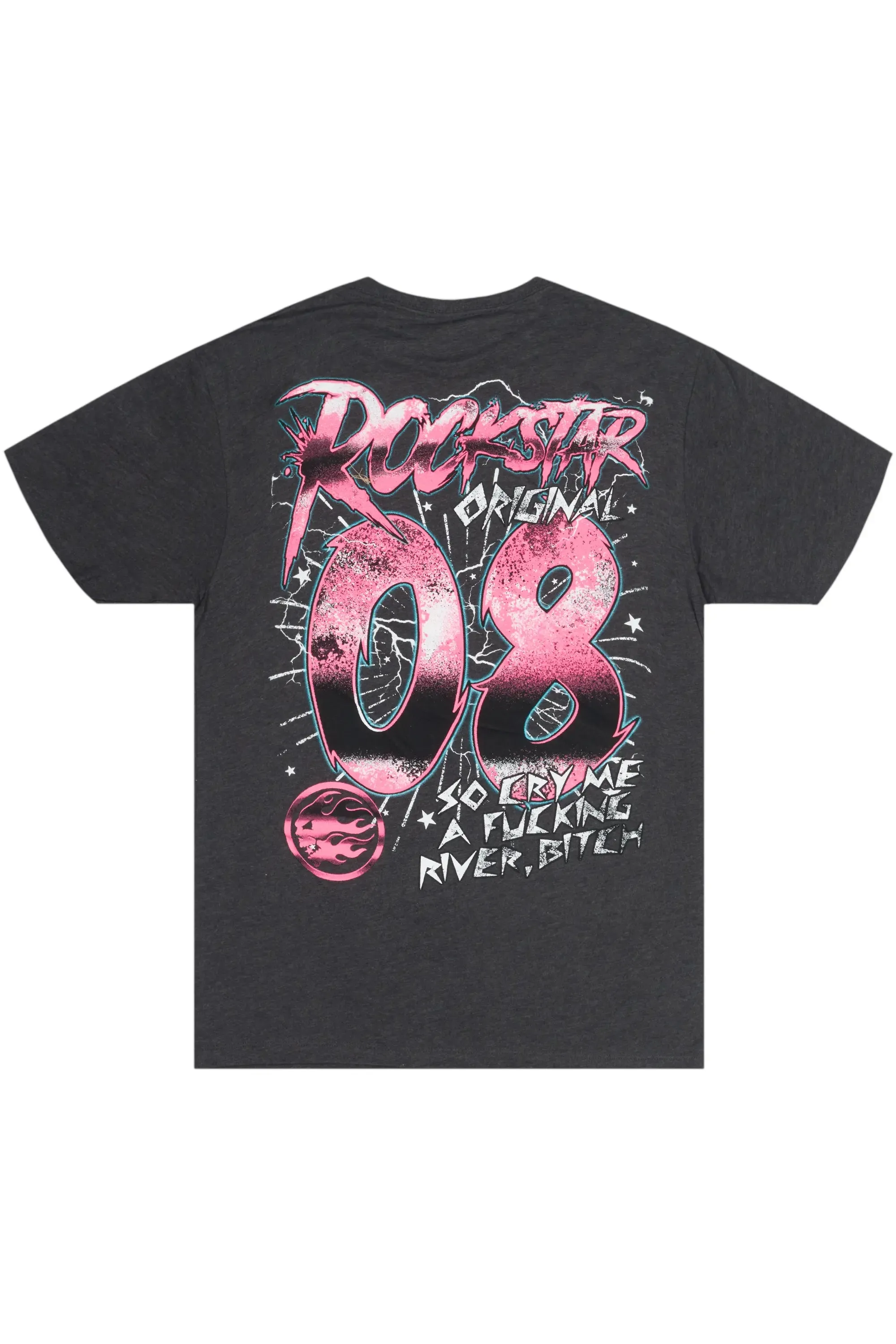 Quincey Charcoal Oversized T-Shirt sold by Rockstar Original product image thumbnail 3