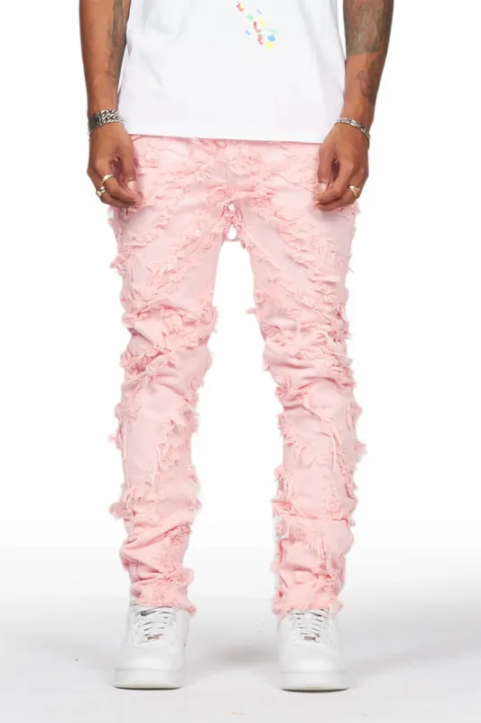 Balta Pink Diagonal Patch Skinny Fit Jean sold by Rockstar Original