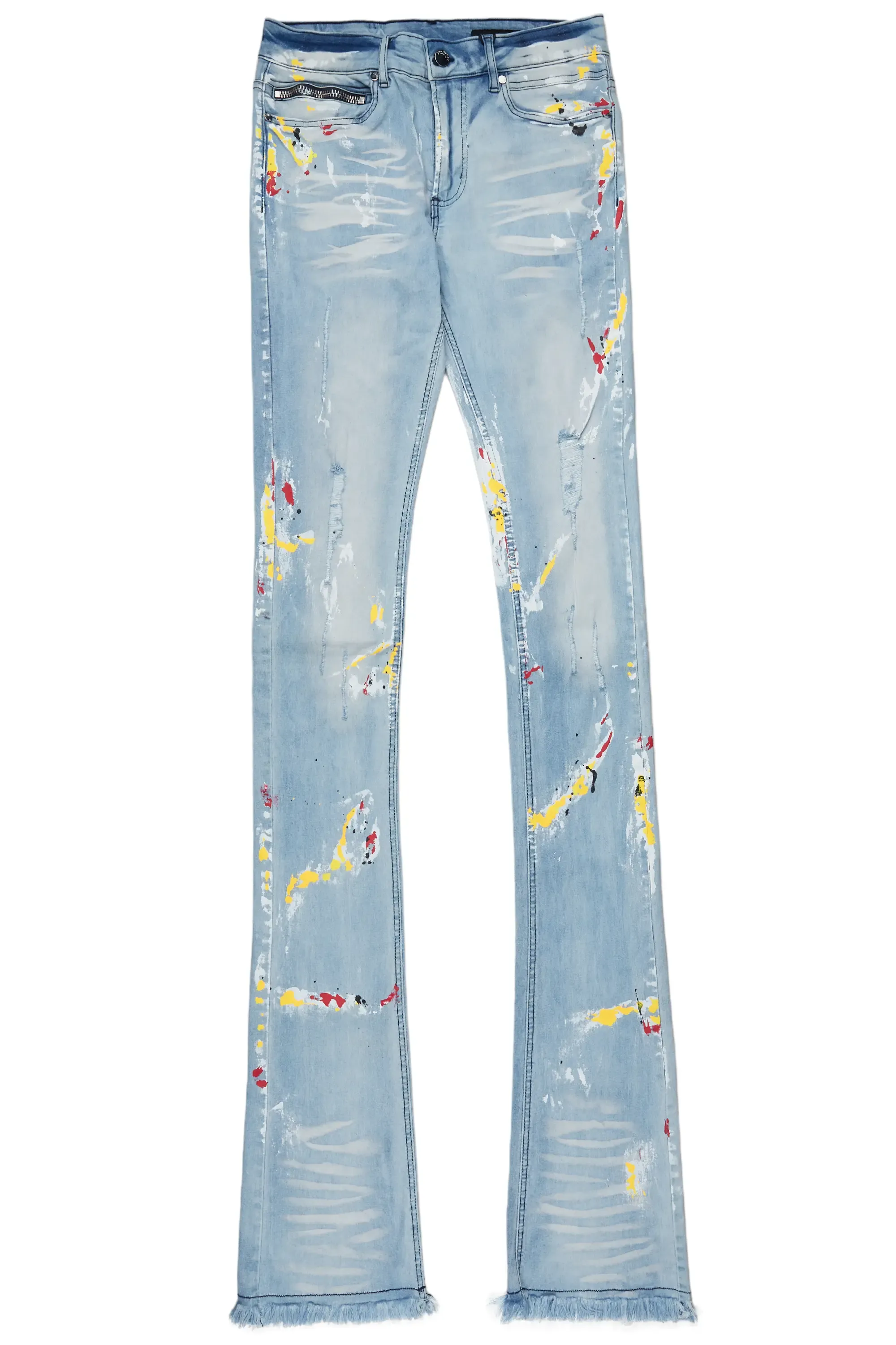 Bashar Blue Painter Super Stacked Flare Jean sold by Rockstar Original product image thumbnail 2