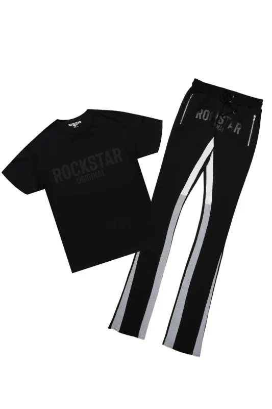 Sana Black T-Shirt/Super Stacked Track Set sold by Rockstar Original