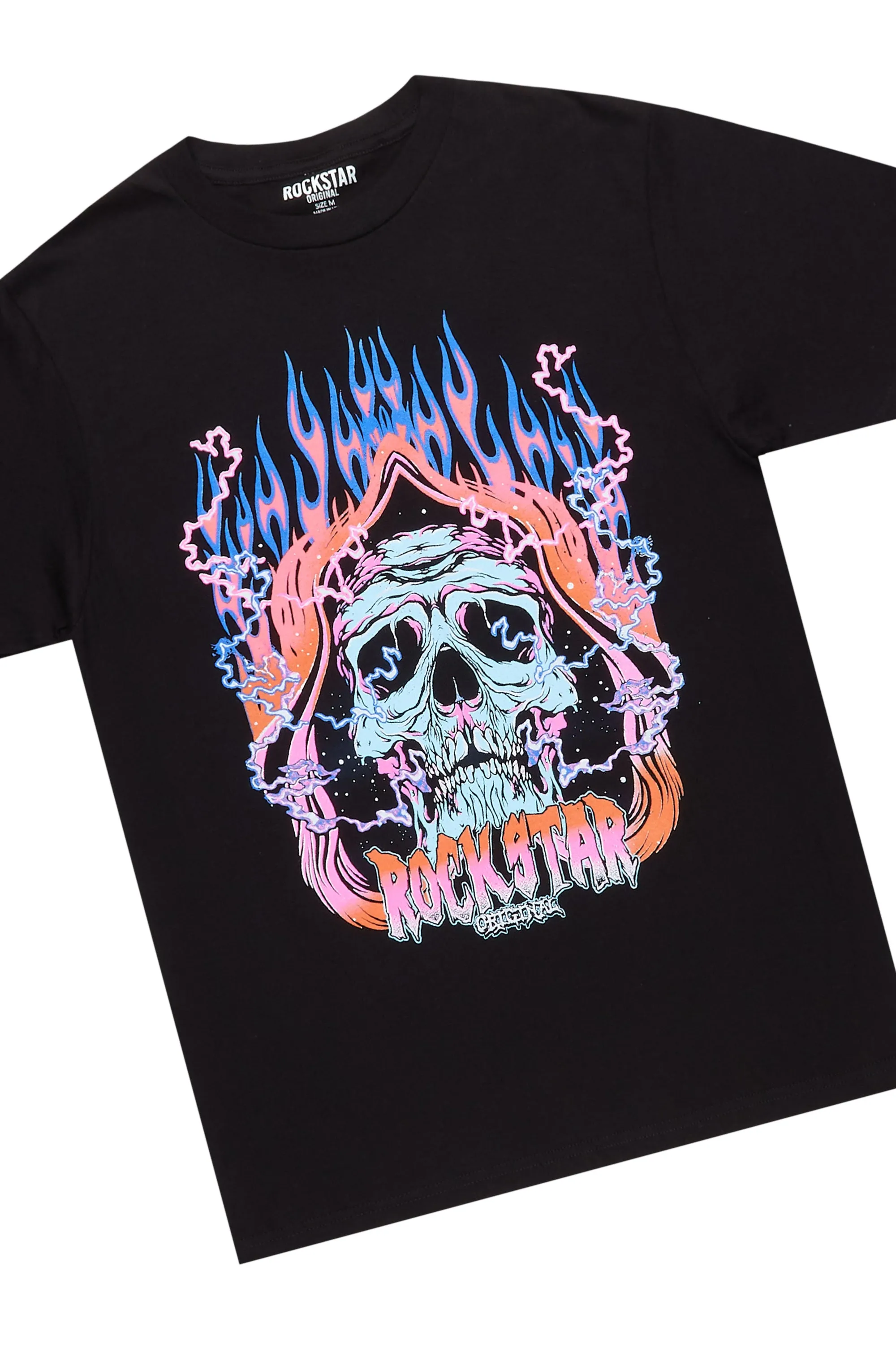 Disstans Black Graphic T-Shirt- Short Set sold by Rockstar Original product image thumbnail 2