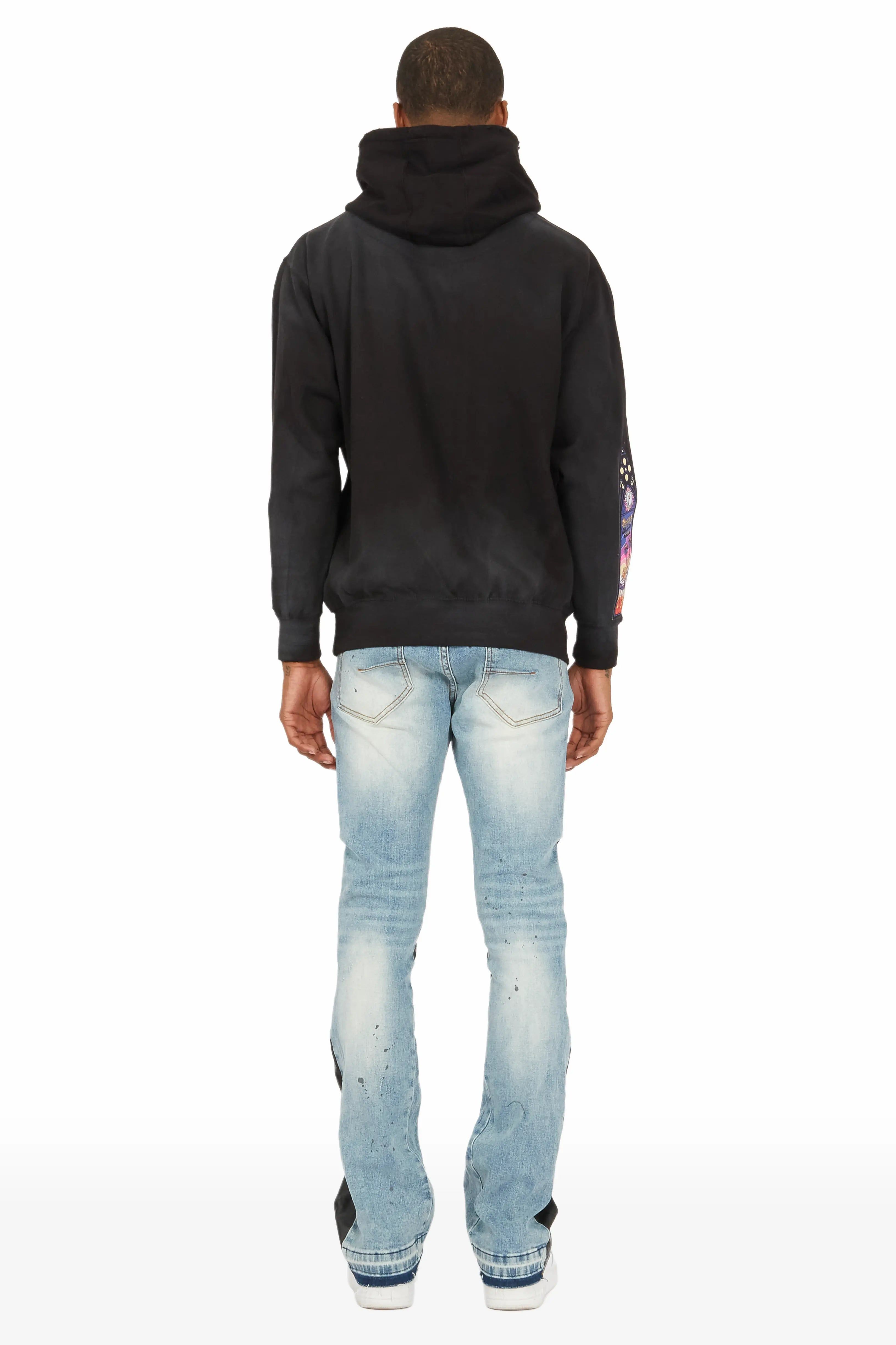 Hamish Black Patchwork Graphic Hoodie sold by Rockstar Original product image thumbnail 5