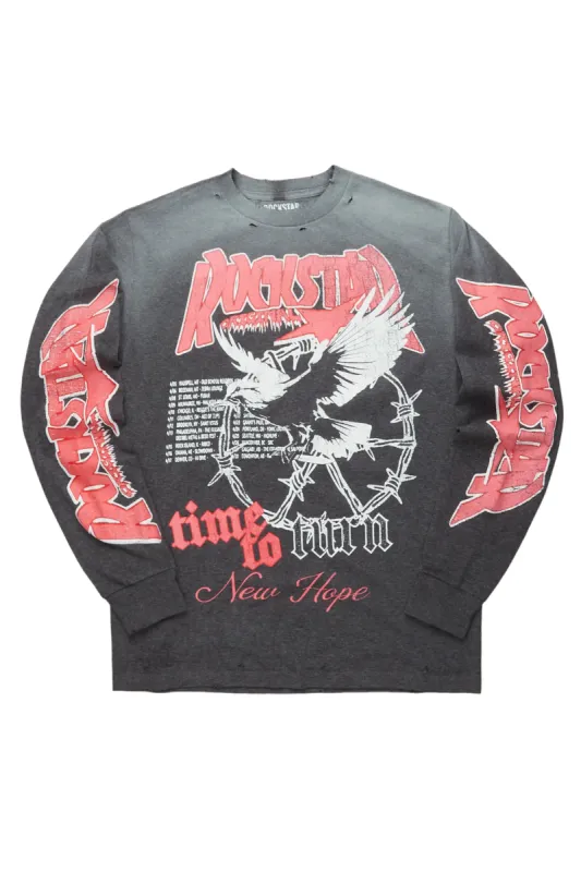 Burial Charcoal Long Sleeve Graphic T-Shirt sold by Rockstar Original