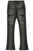 Santana Dark Grey Stacked Flare Jean sold by Rockstar Original