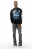 Santana Dark Grey Stacked Flare Jean sold by Rockstar Original