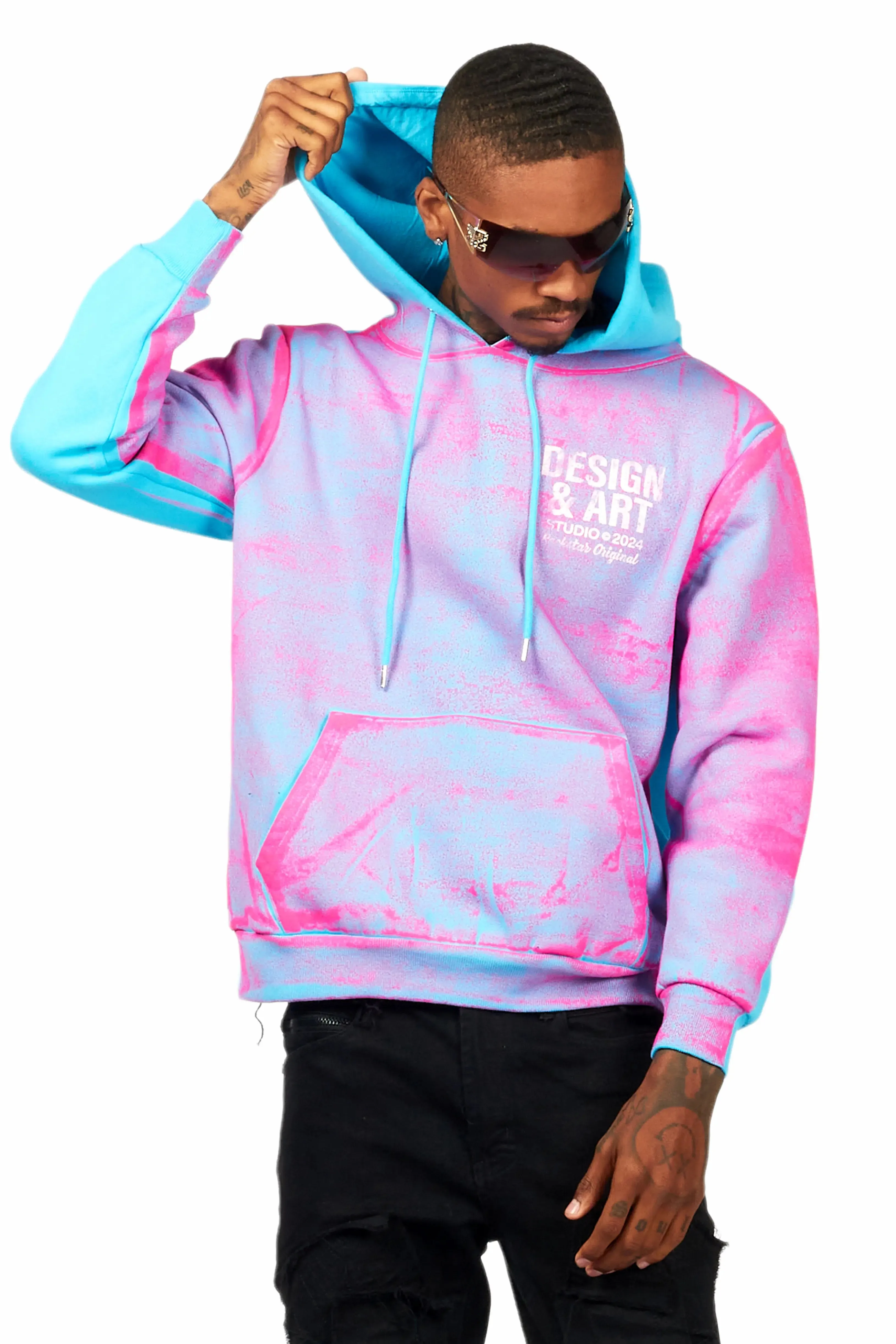 Cano Blue/Pink Graphic Hoodie sold by Rockstar Original product image thumbnail 5