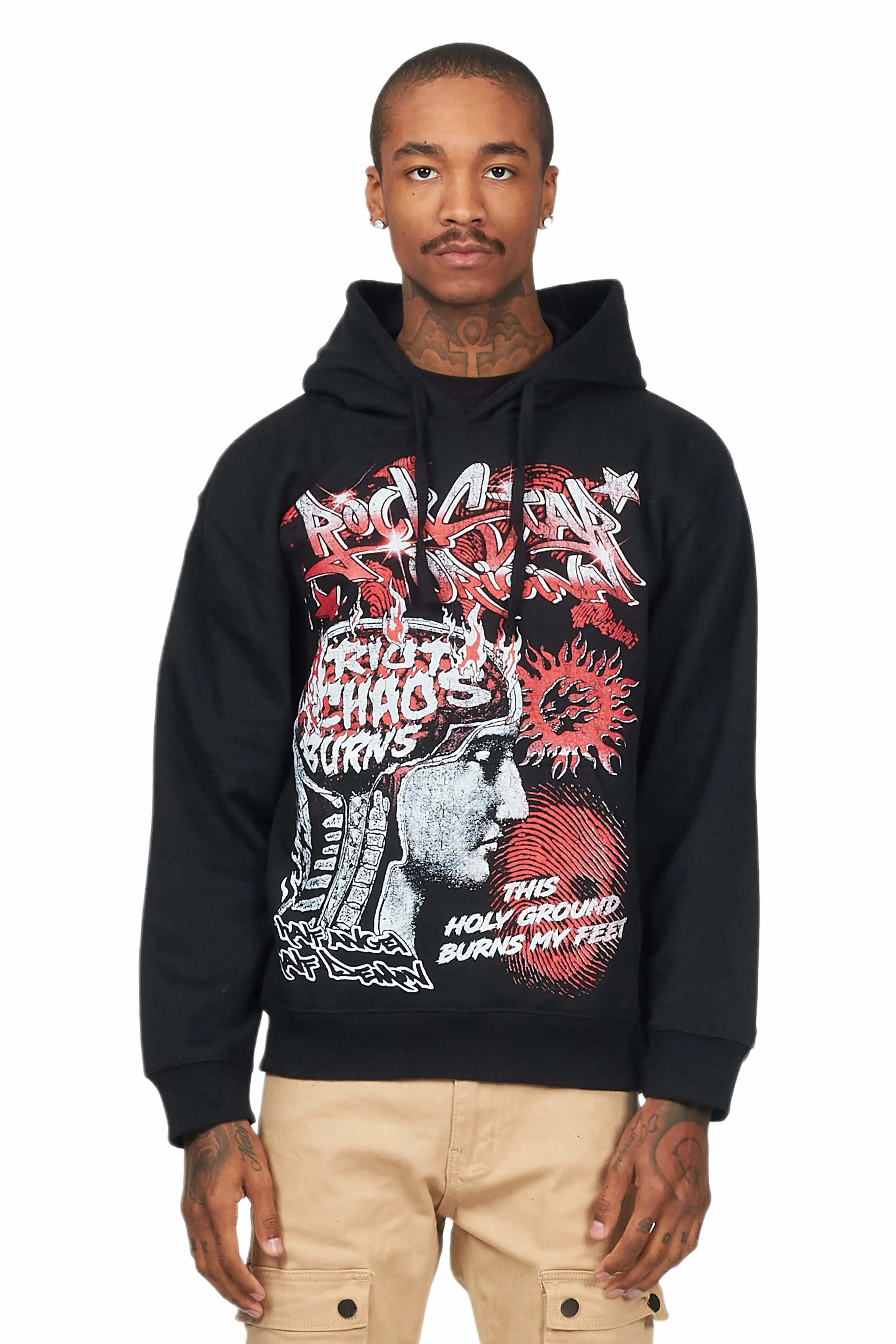 Battery Black Graphic Hoodie sold by Rockstar Original