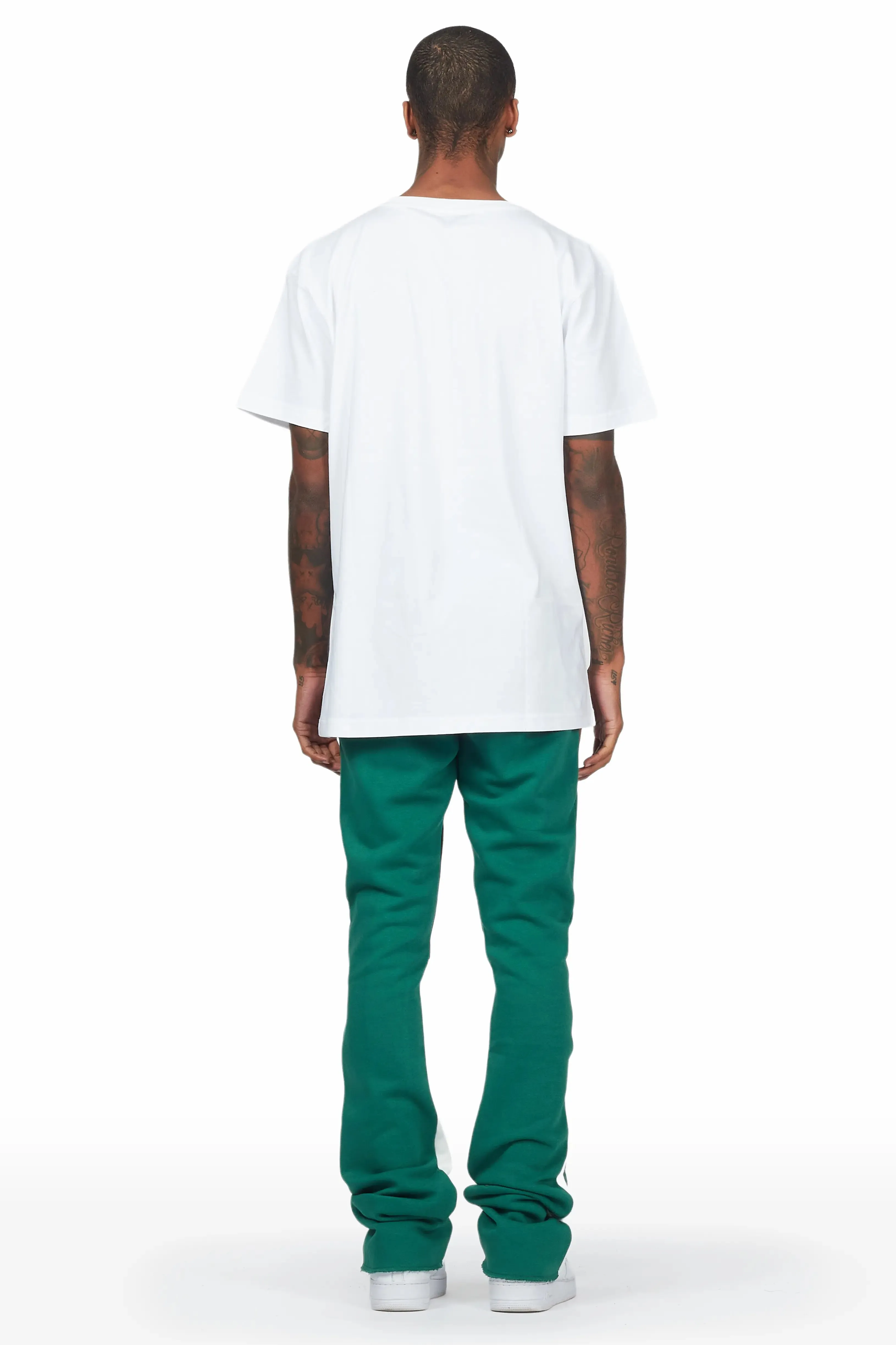 Kalibre White/Green T-Shirt Stacked Flare Track Set sold by Rockstar Original product image thumbnail 4
