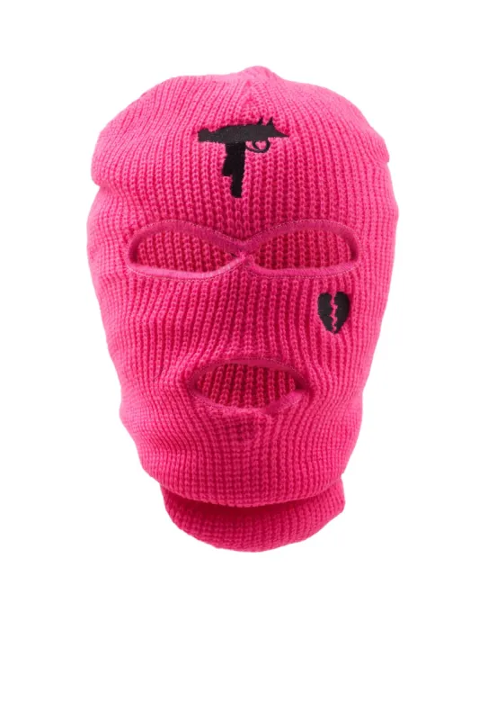 Micah Pink Embroidery Ski Mask sold by Rockstar Original