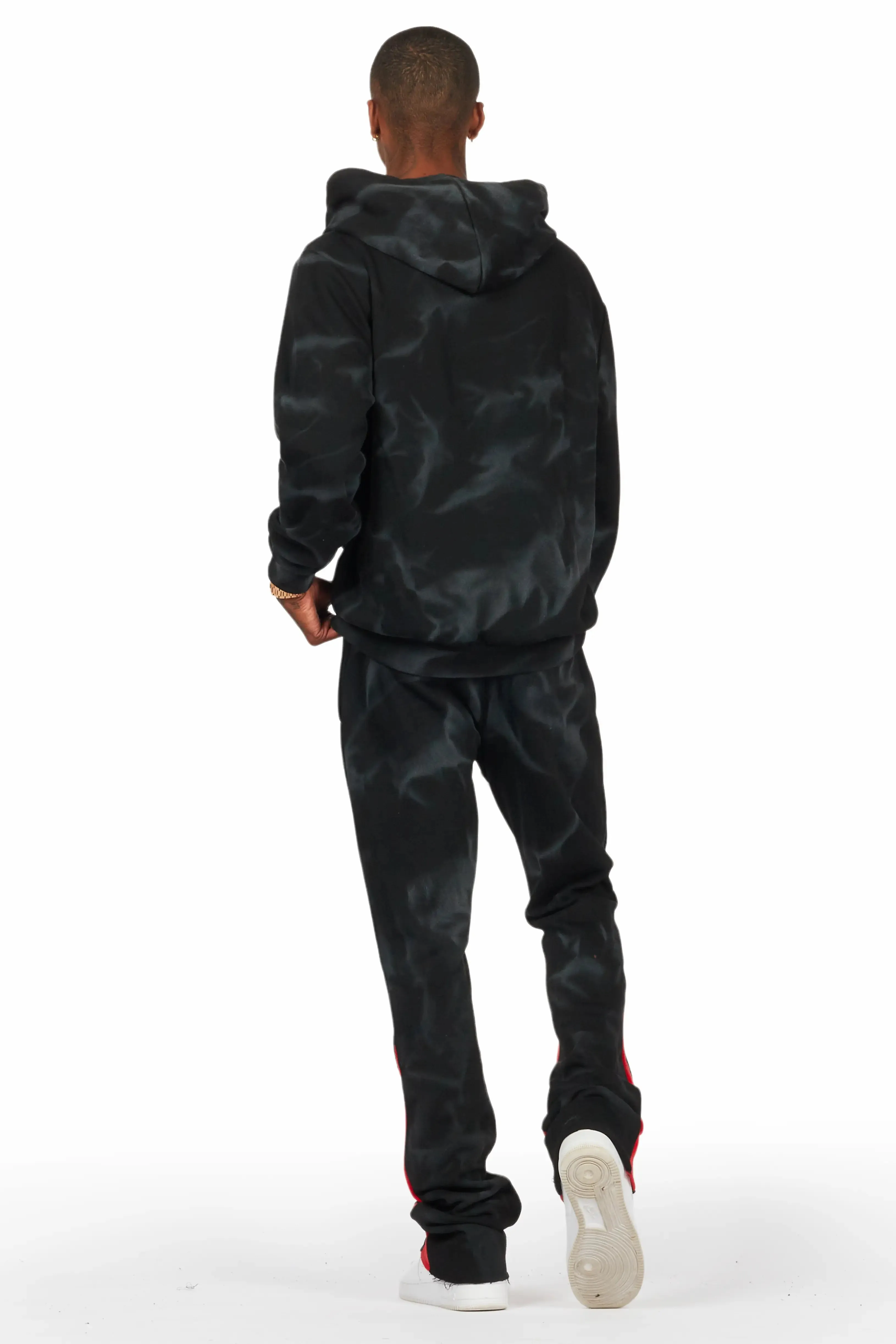 Nelly Black/Red Hoodie Stacked Flare Track Set sold by Rockstar Original product image thumbnail 3