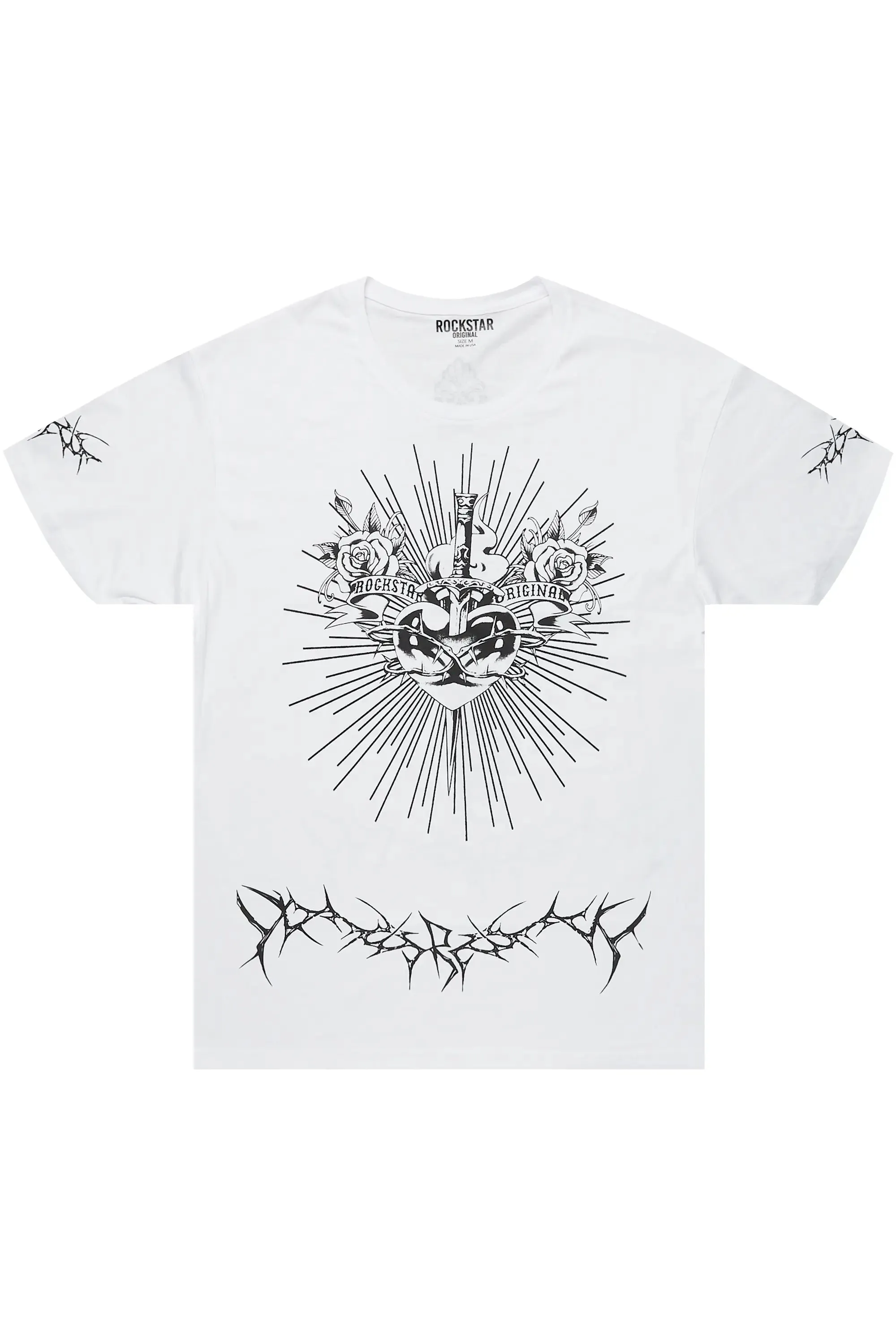 Leander White/Black Graphic T-Shirt sold by Rockstar Original product image thumbnail 2