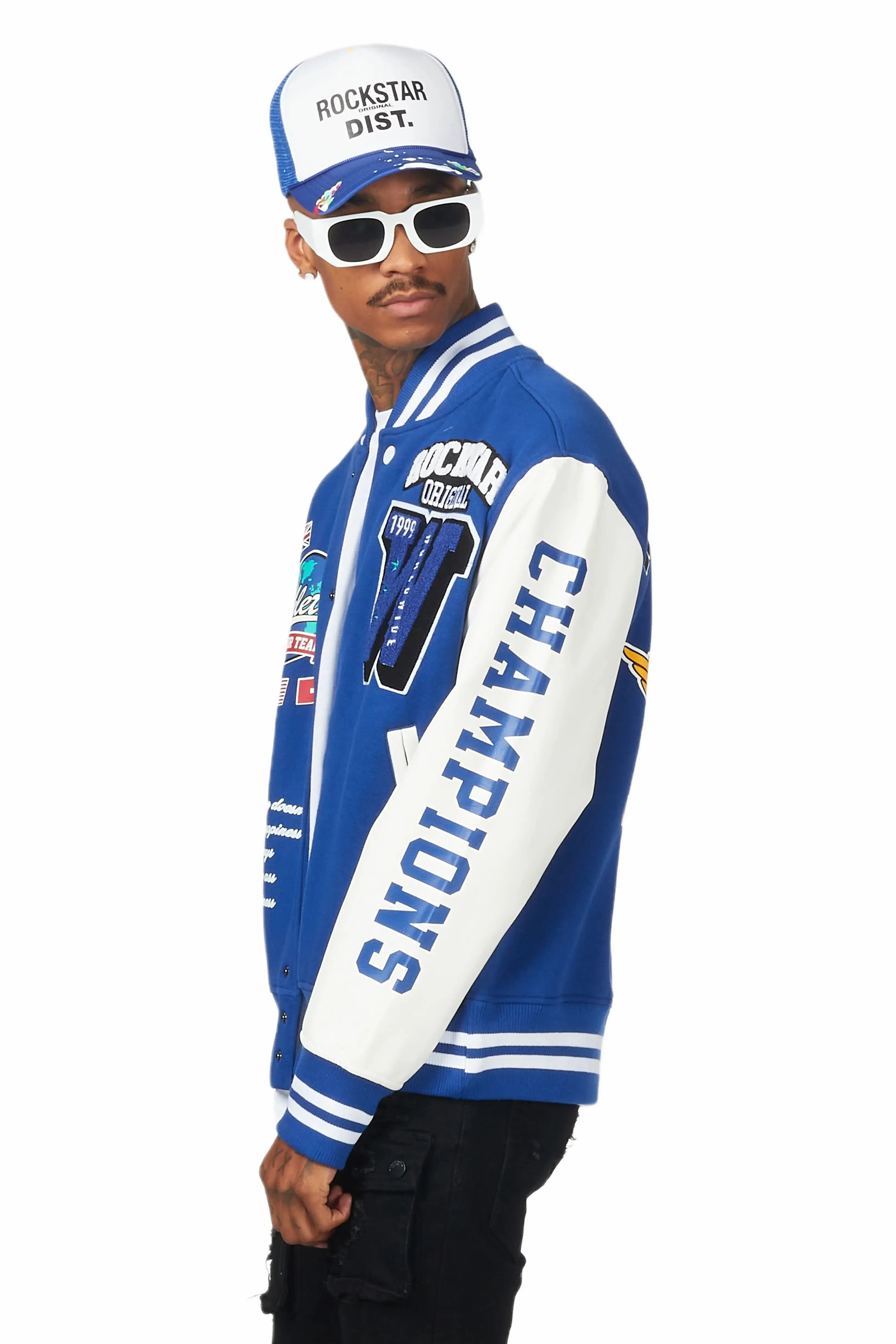 Izumi Blue Varsity Jacket sold by Rockstar Original product image thumbnail 5