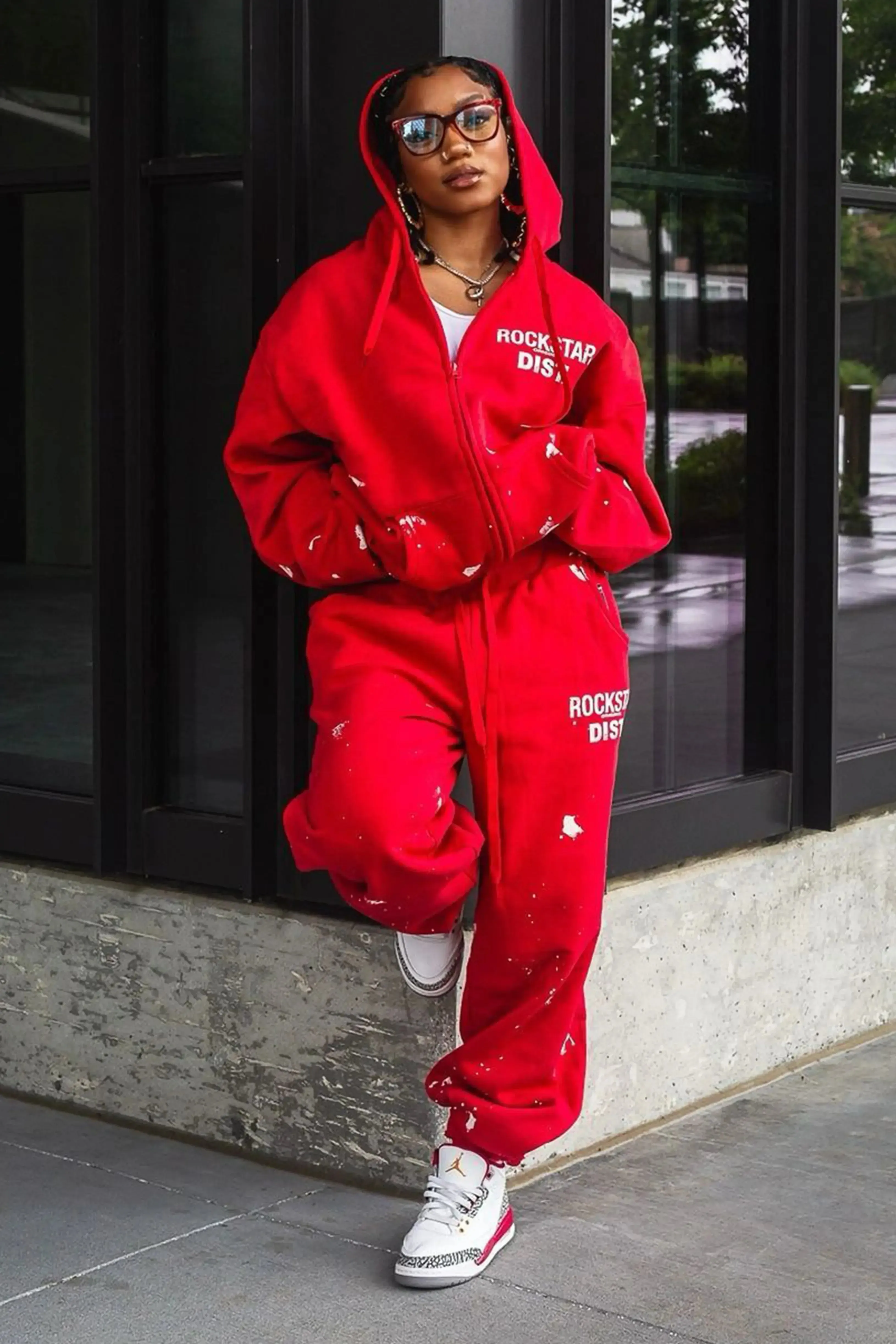 Mycal Red Oversized Trackset sold by Rockstar Original product image thumbnail 2