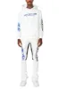 Milton Off White Graphic Hoodie/Super Stacked Flare Pant Set sold by Rockstar Original