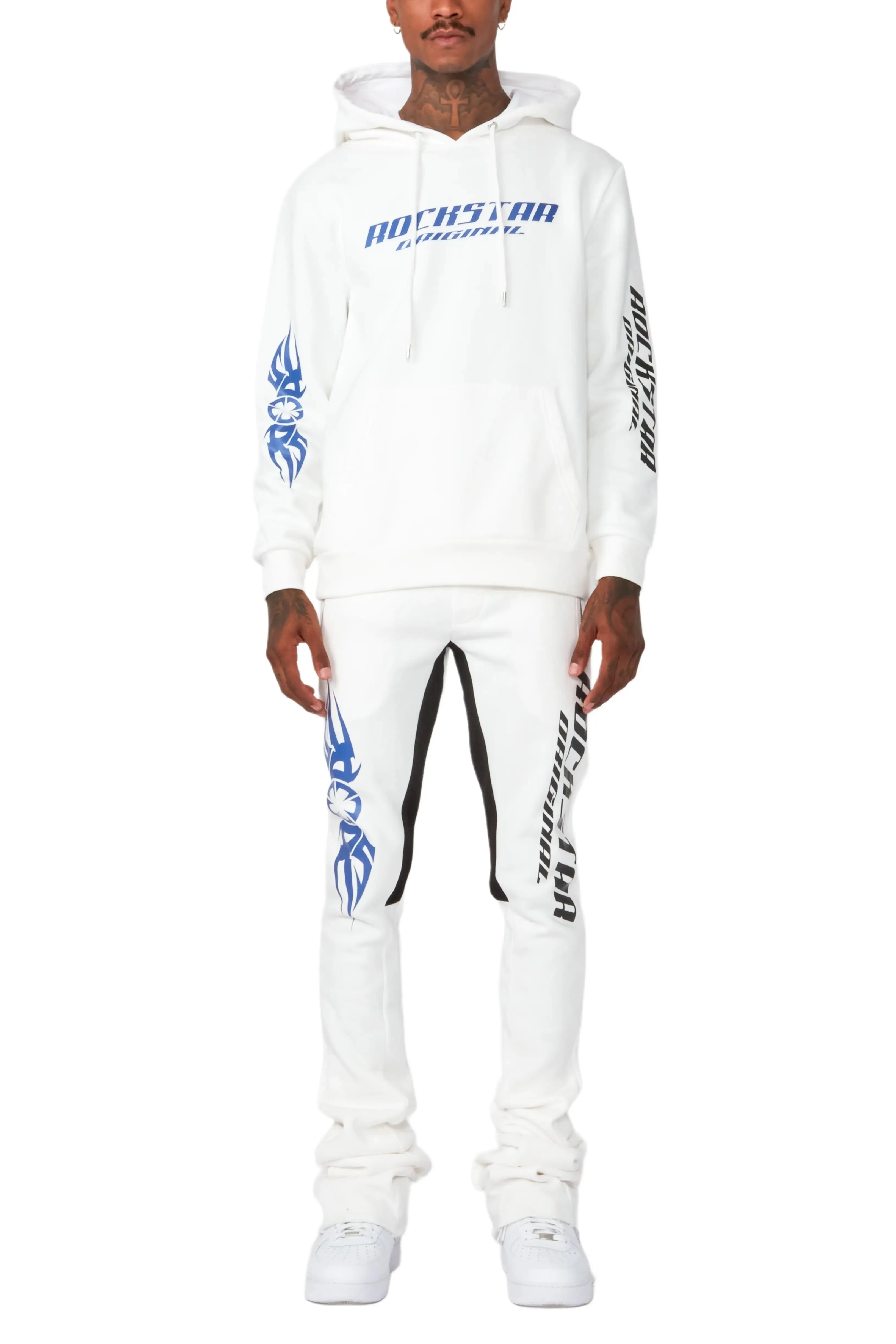 Milton Off White Graphic Hoodie/Super Stacked Flare Pant Set sold by Rockstar Original product image thumbnail 4