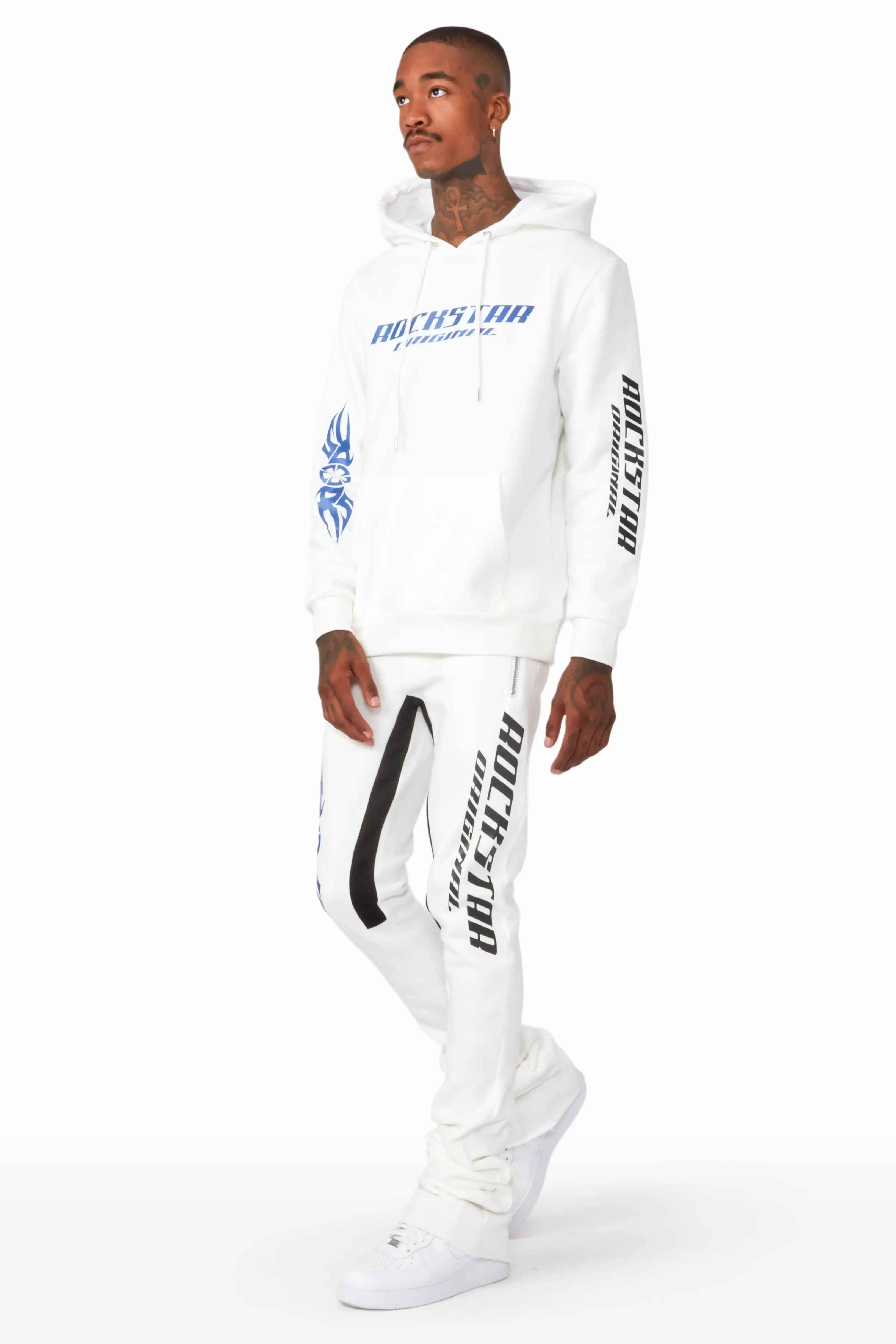 Milton Off White Graphic Hoodie/Super Stacked Flare Pant Set sold by Rockstar Original product image thumbnail 3
