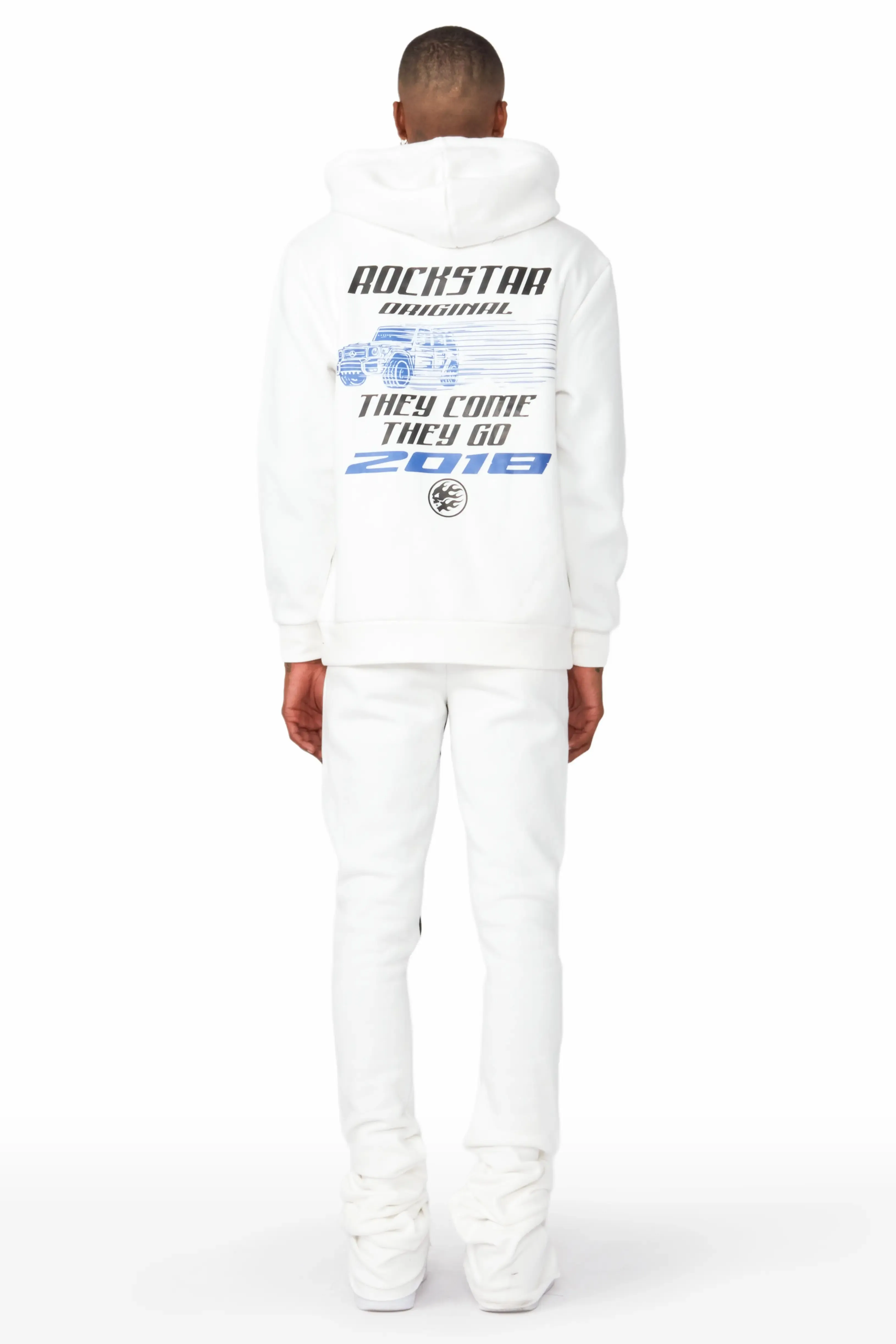 Milton Off White Graphic Hoodie/Super Stacked Flare Pant Set sold by Rockstar Original product image thumbnail 2