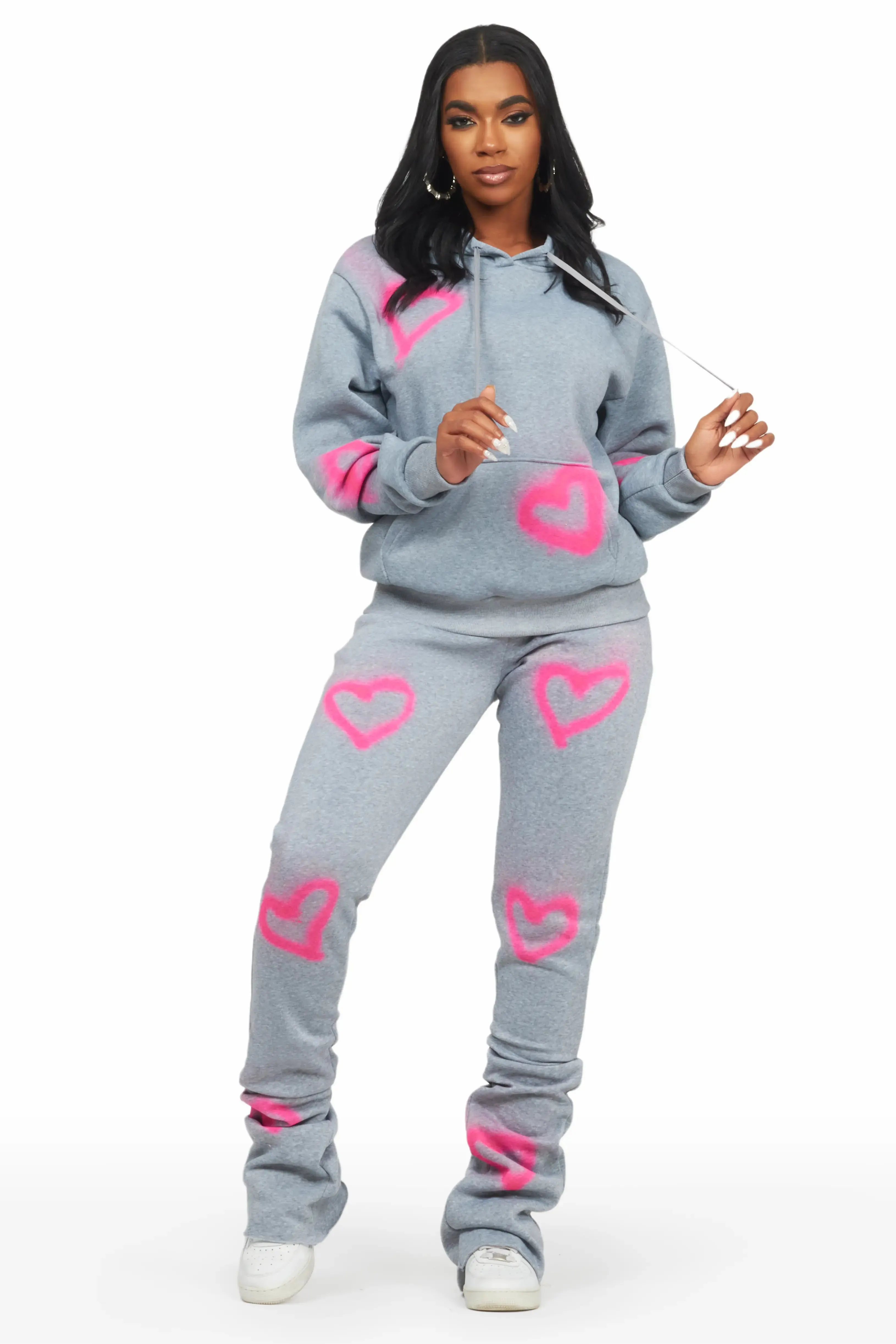 Monika Heather Grey Super Stacked Trackset sold by Rockstar Original product image thumbnail 3
