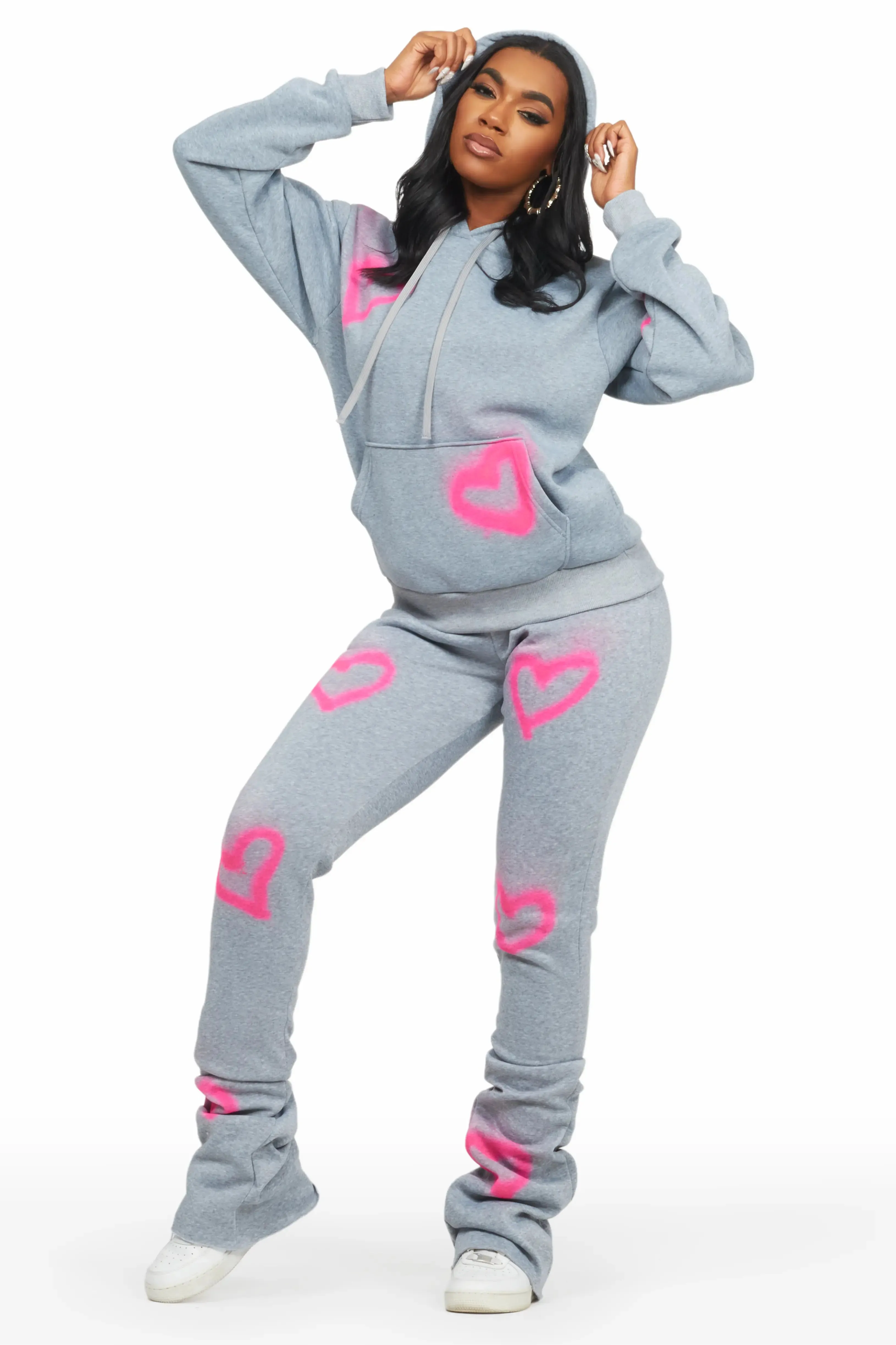 Monika Heather Grey Super Stacked Trackset sold by Rockstar Original product image thumbnail 4
