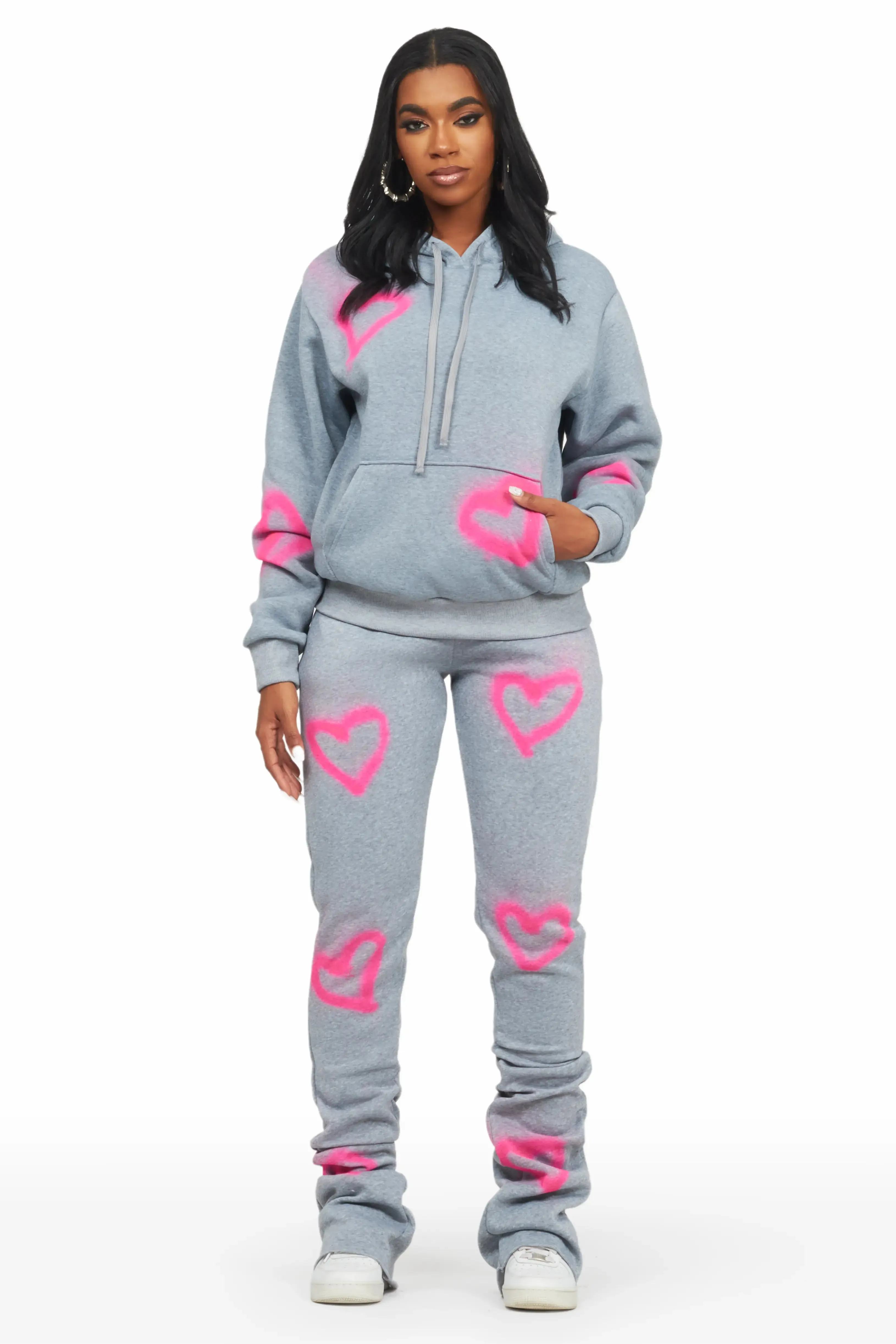 Monika Heather Grey Super Stacked Trackset sold by Rockstar Original