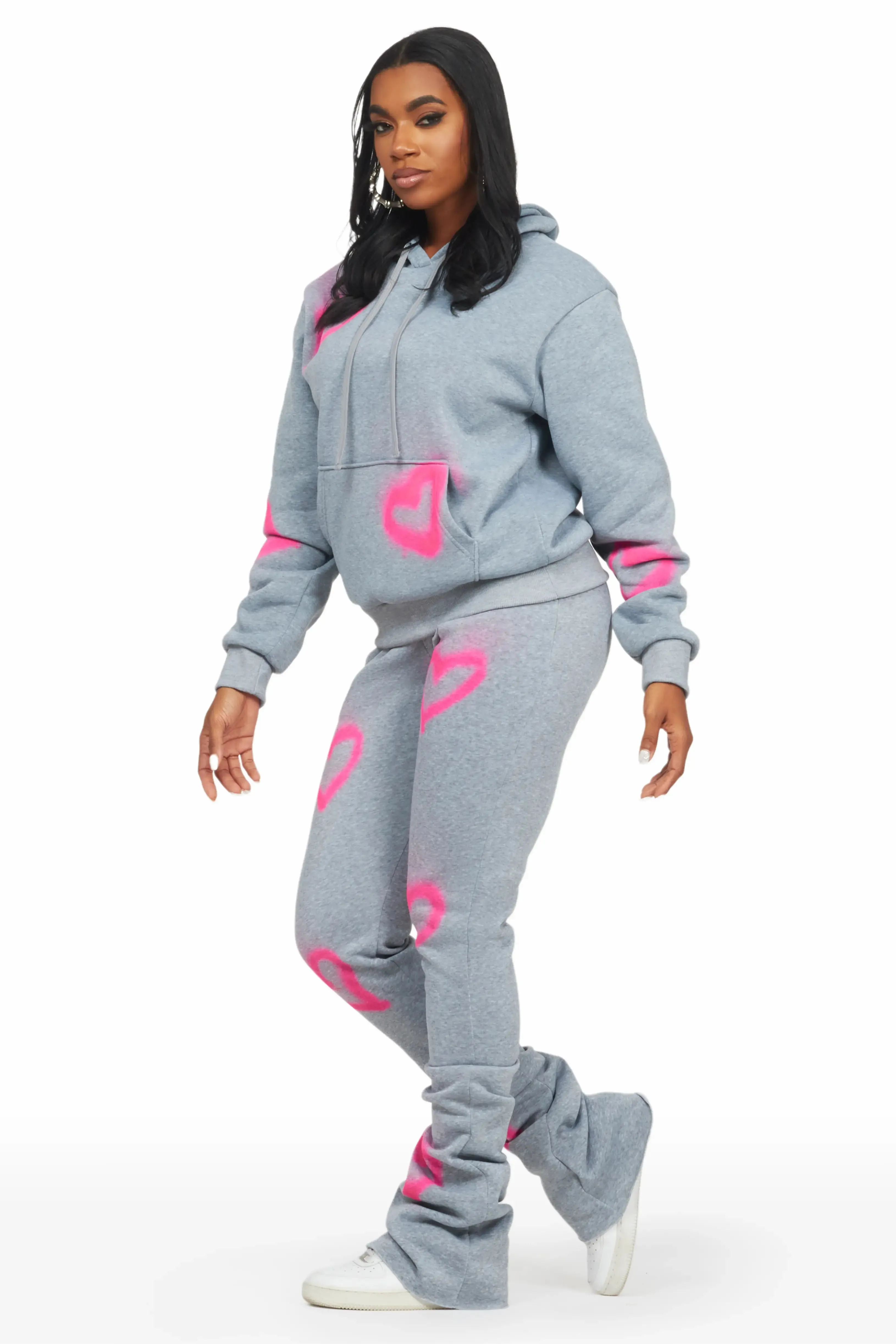 Monika Heather Grey Super Stacked Trackset sold by Rockstar Original product image thumbnail 5