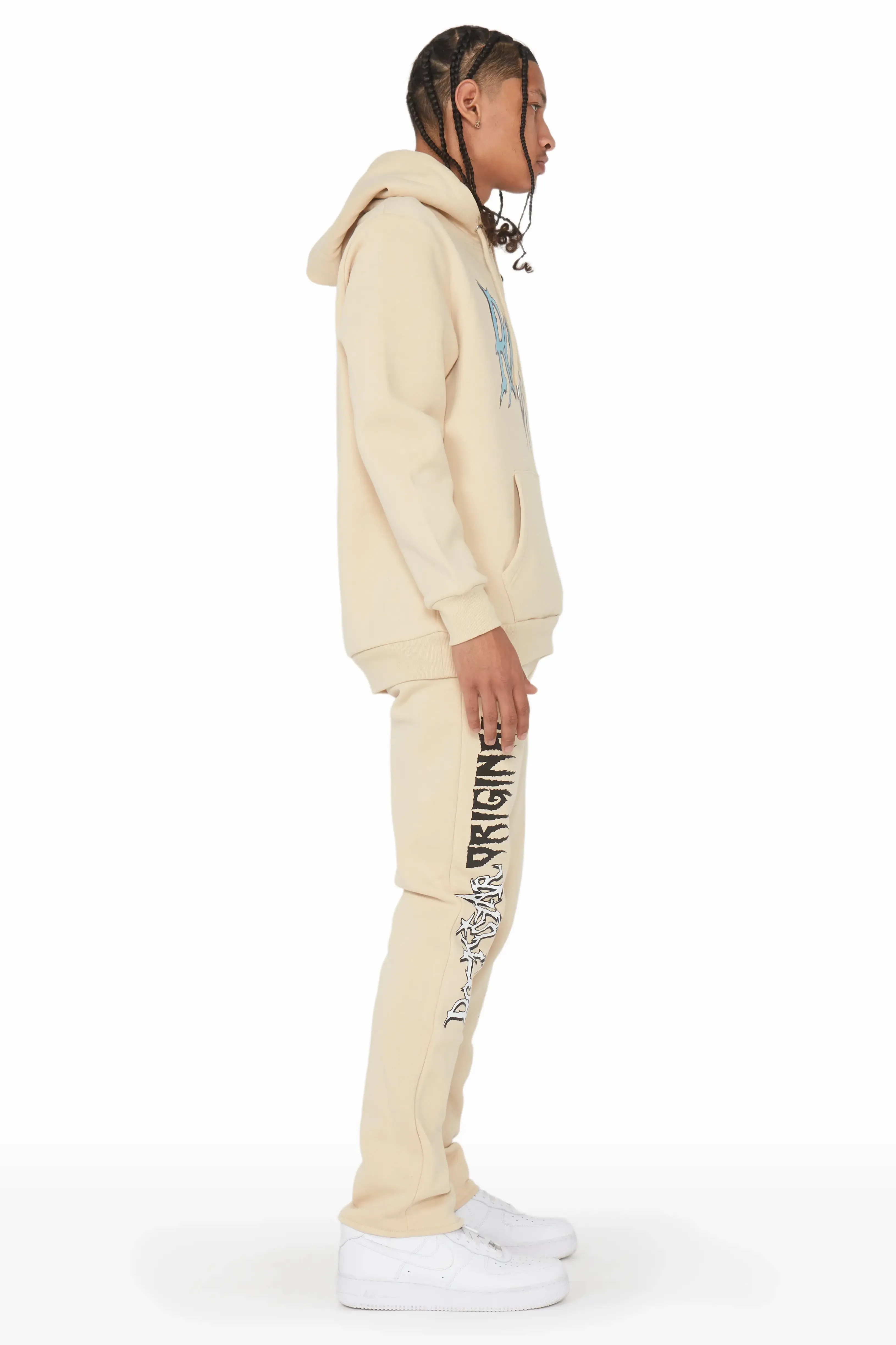 Foxx Beige Slim Fit Track Set sold by Rockstar Original product image thumbnail 3