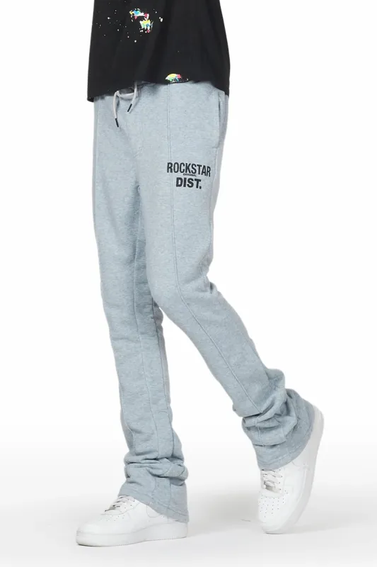 Alpine Heather Grey Stacked Flare Pant sold by Rockstar Original