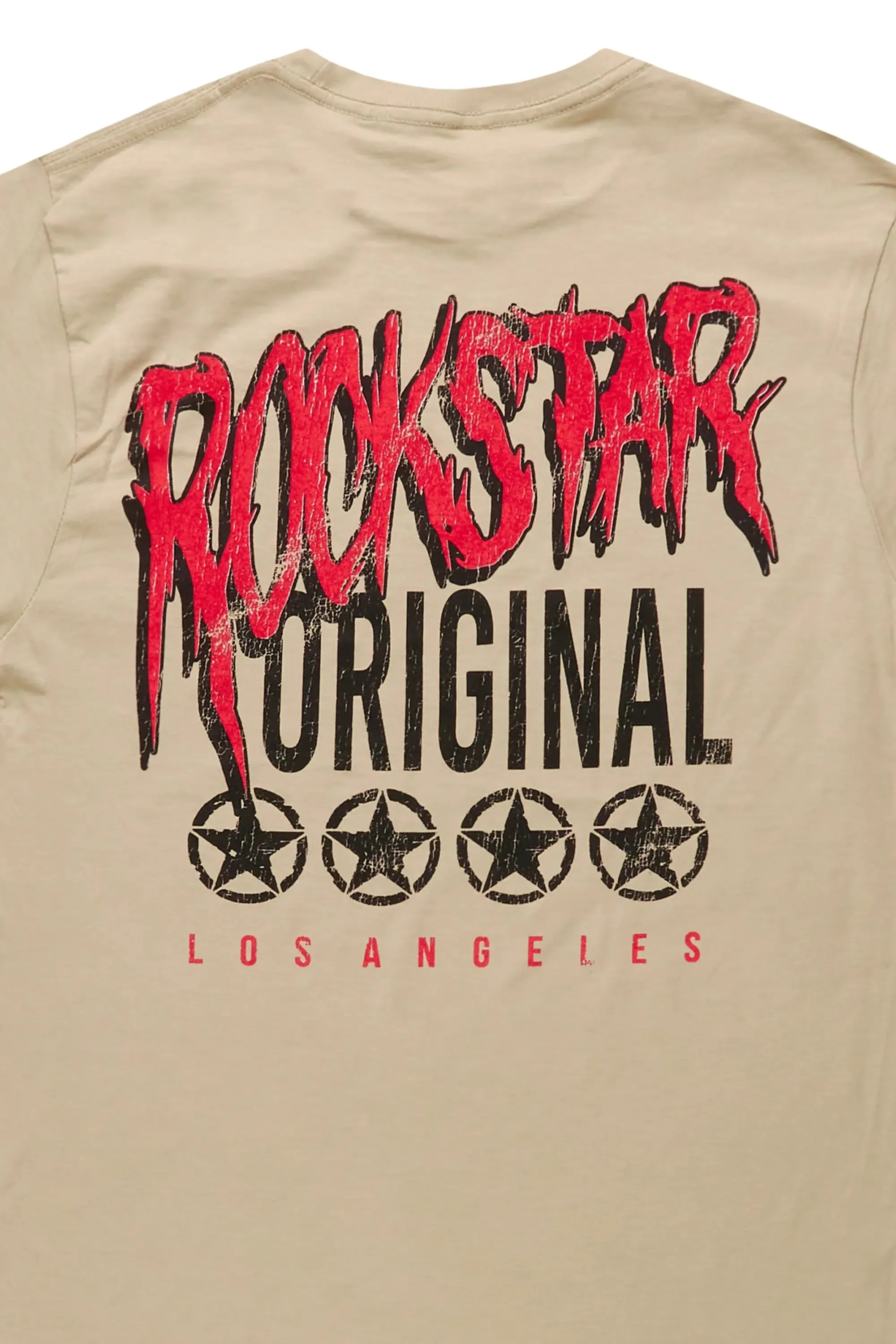 Wizzurd Beige Graphic T-Shirt sold by Rockstar Original product image thumbnail 3