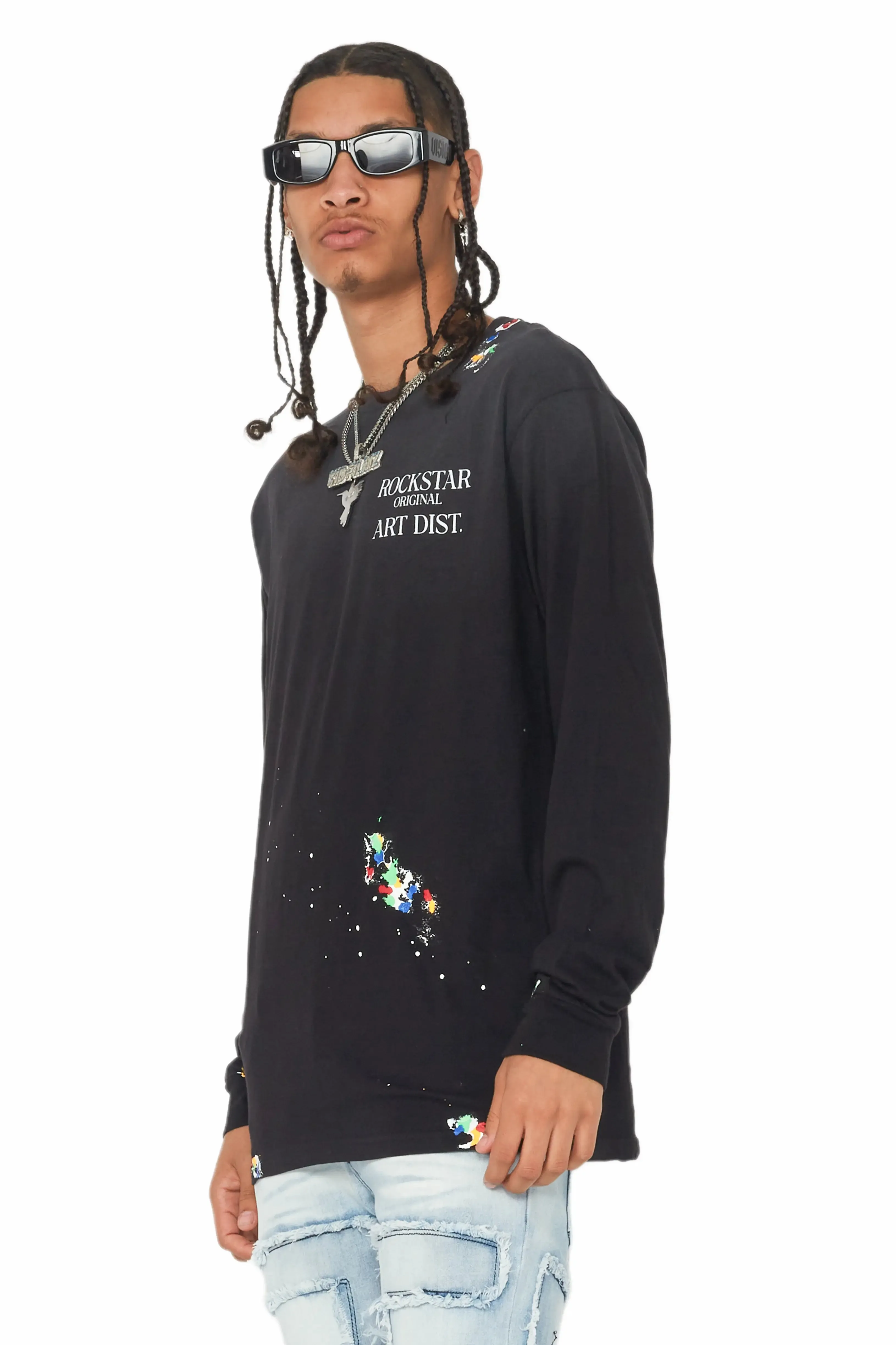 Palmer Black Long Sleeve T-Shirt sold by Rockstar Original product image thumbnail 2