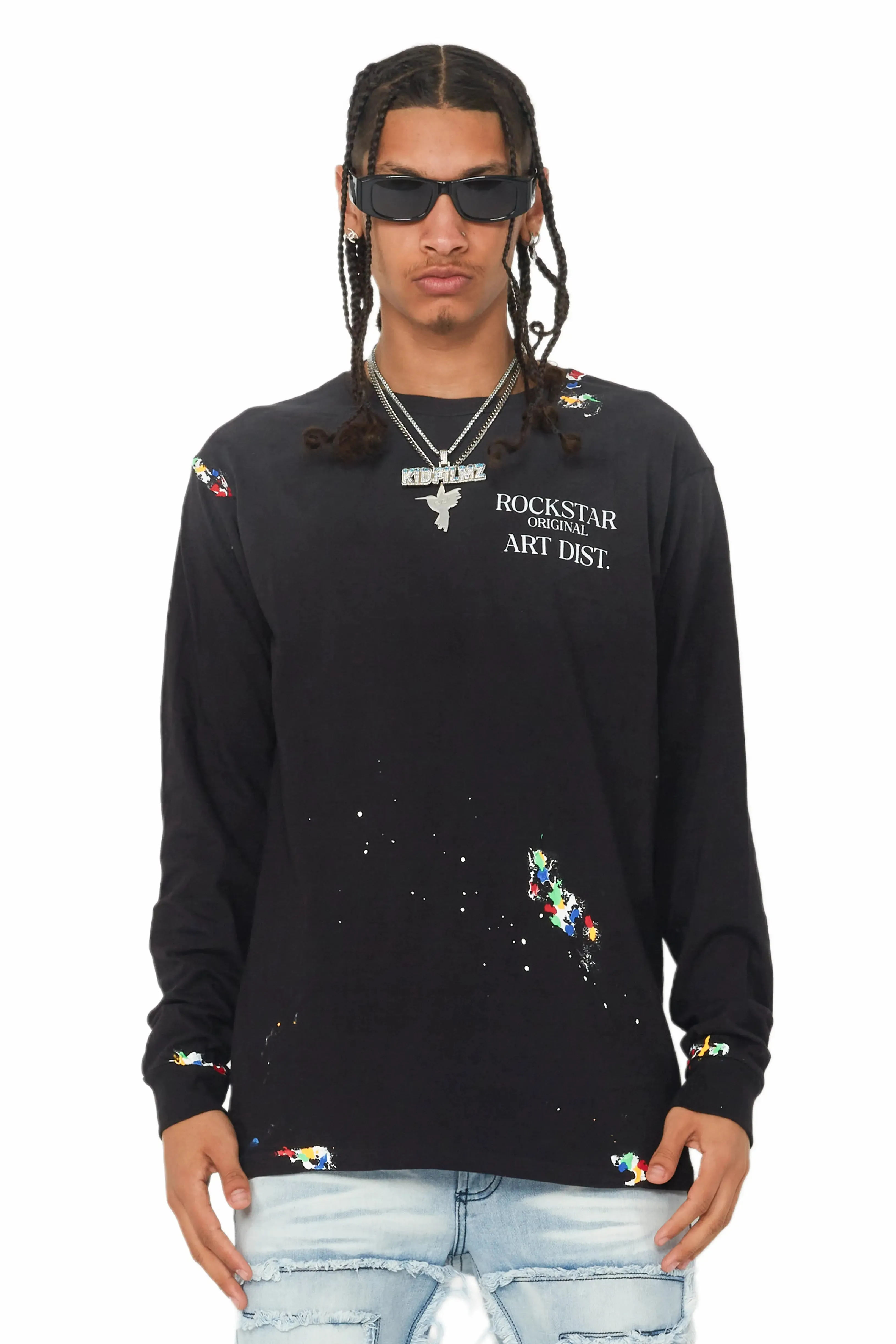 Palmer Black Long Sleeve T-Shirt sold by Rockstar Original