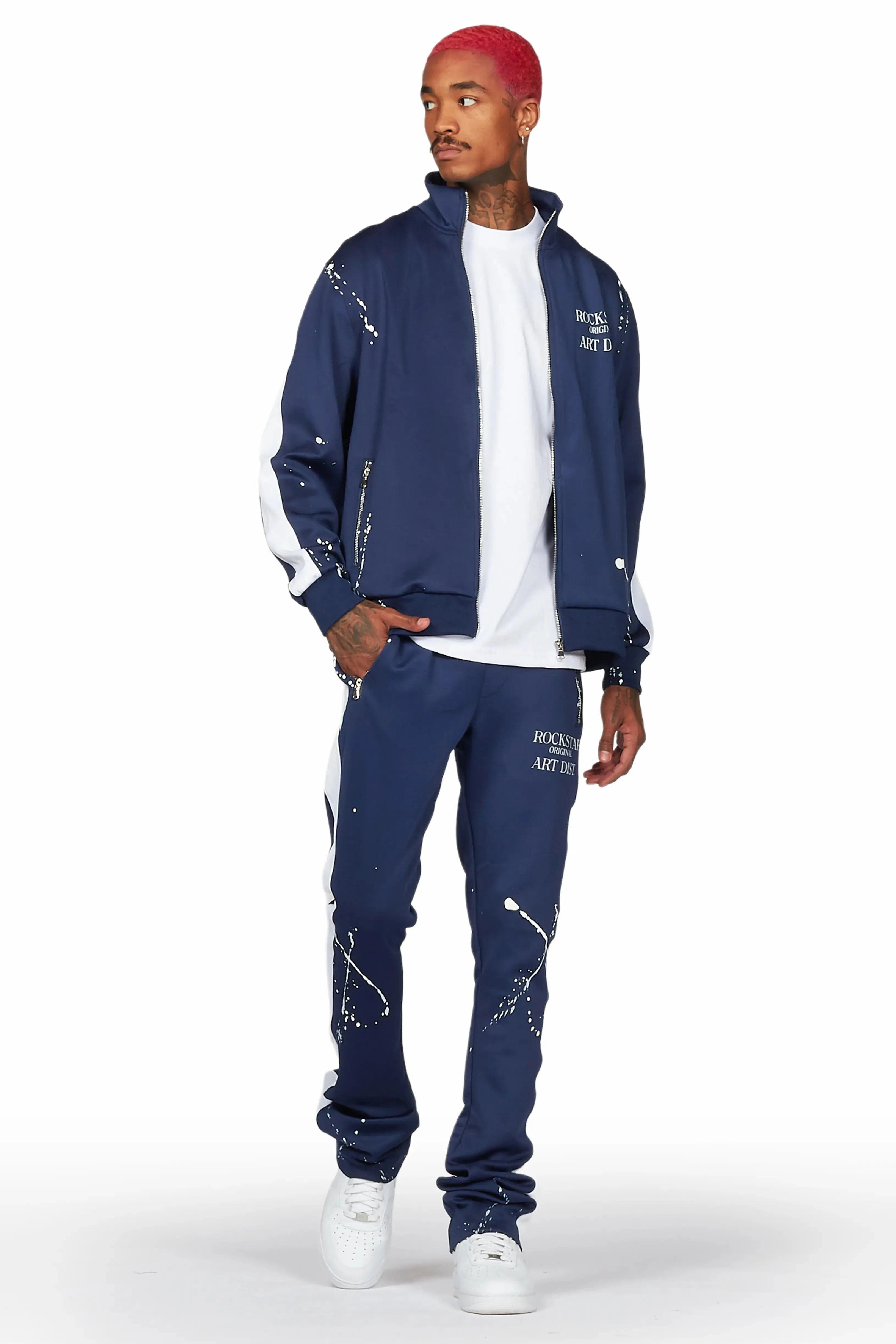 Albion Navy Tricot Stacked Track Set sold by Rockstar Original