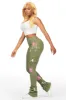 Breanna Olive Painted Super Stacked Jean sold by Rockstar Original