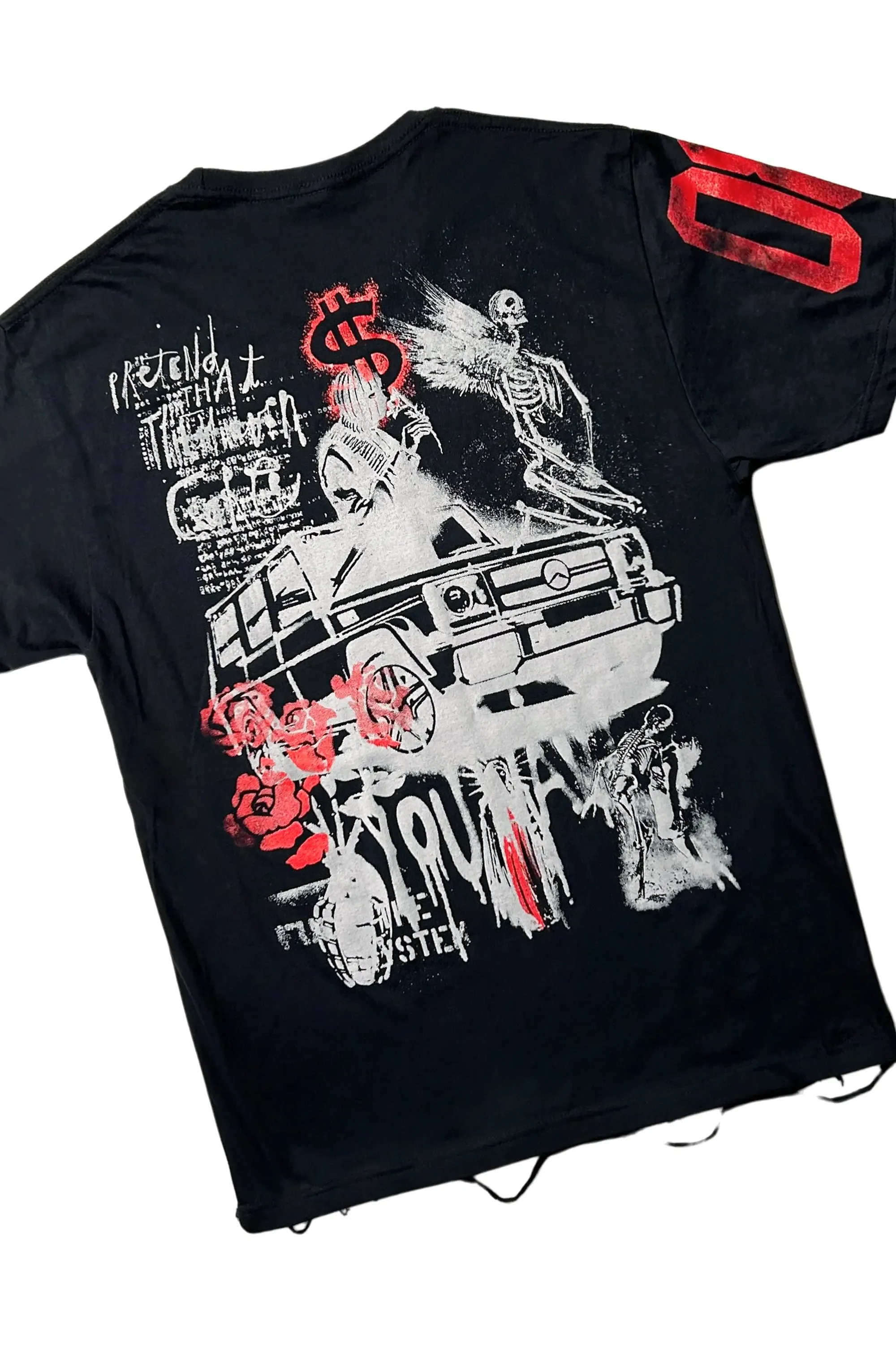 Grill Black Oversized T-Shirt & Shake Stacked Flare Jean Bundle sold by Rockstar Original product image thumbnail 3