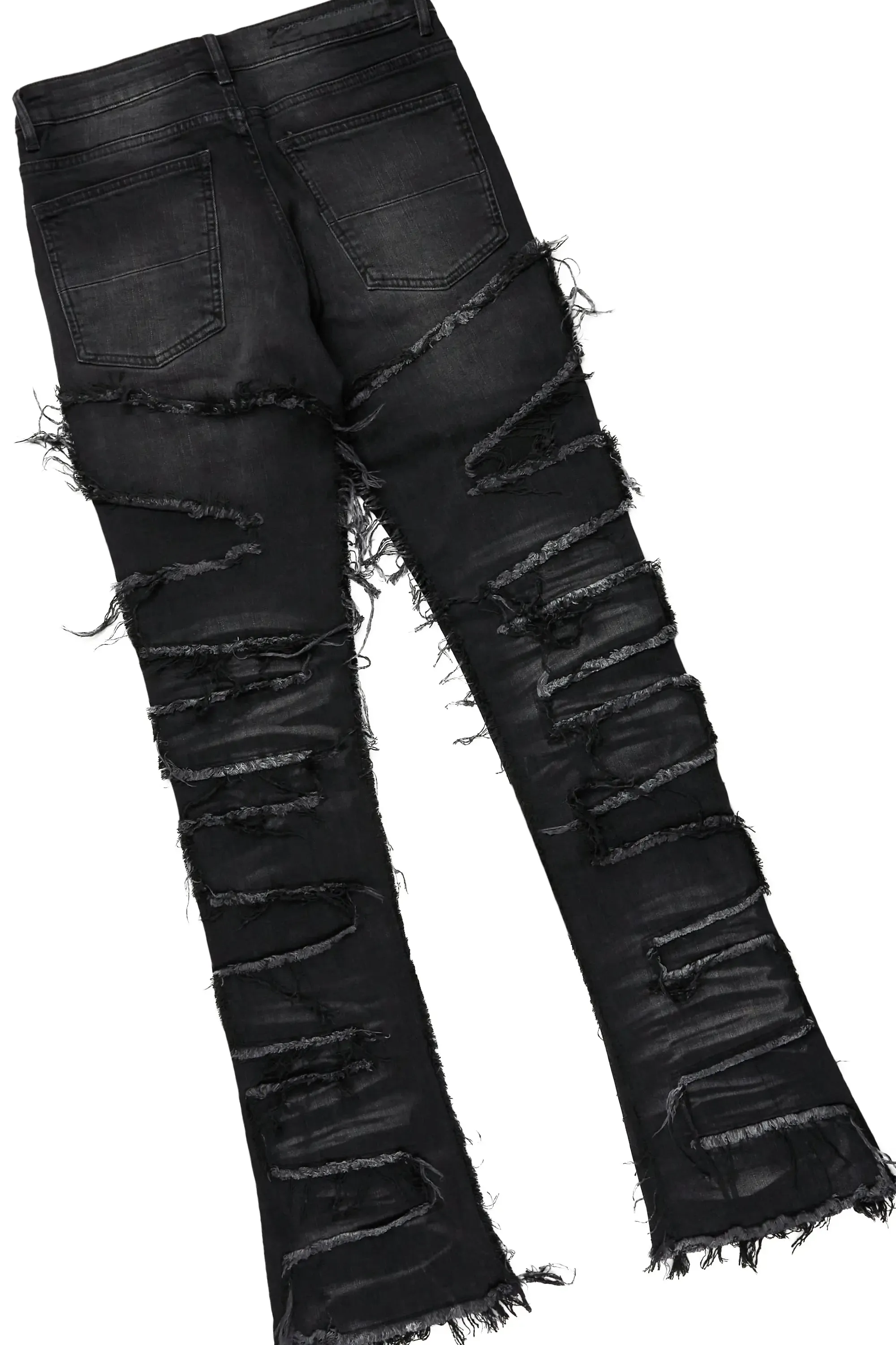 Grill Black Oversized T-Shirt & Shake Stacked Flare Jean Bundle sold by Rockstar Original product image thumbnail 5