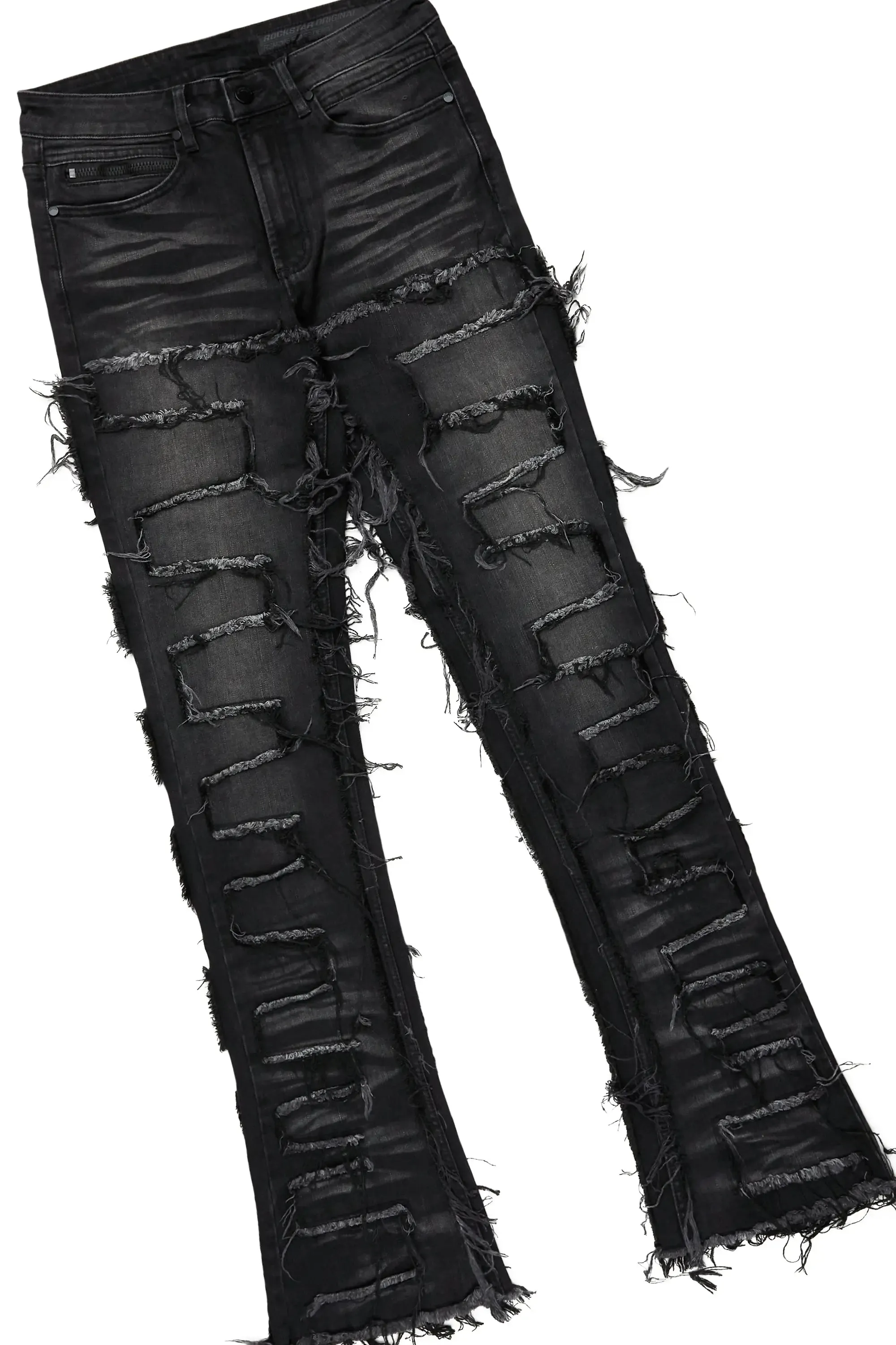 Grill Black Oversized T-Shirt & Shake Stacked Flare Jean Bundle sold by Rockstar Original product image thumbnail 4