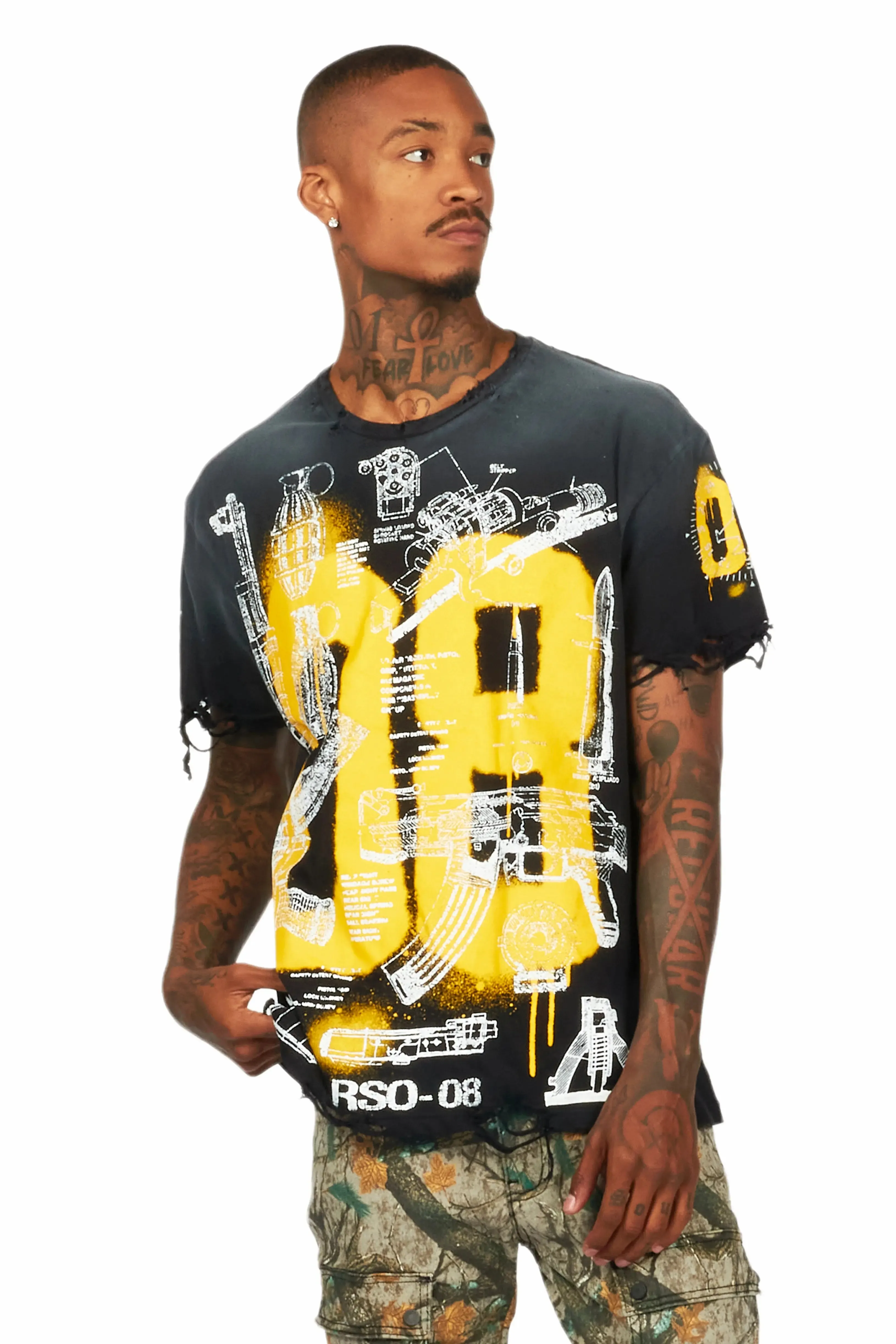 Nesta Black Oversized Graphic T-Shirt sold by Rockstar Original product image thumbnail 2
