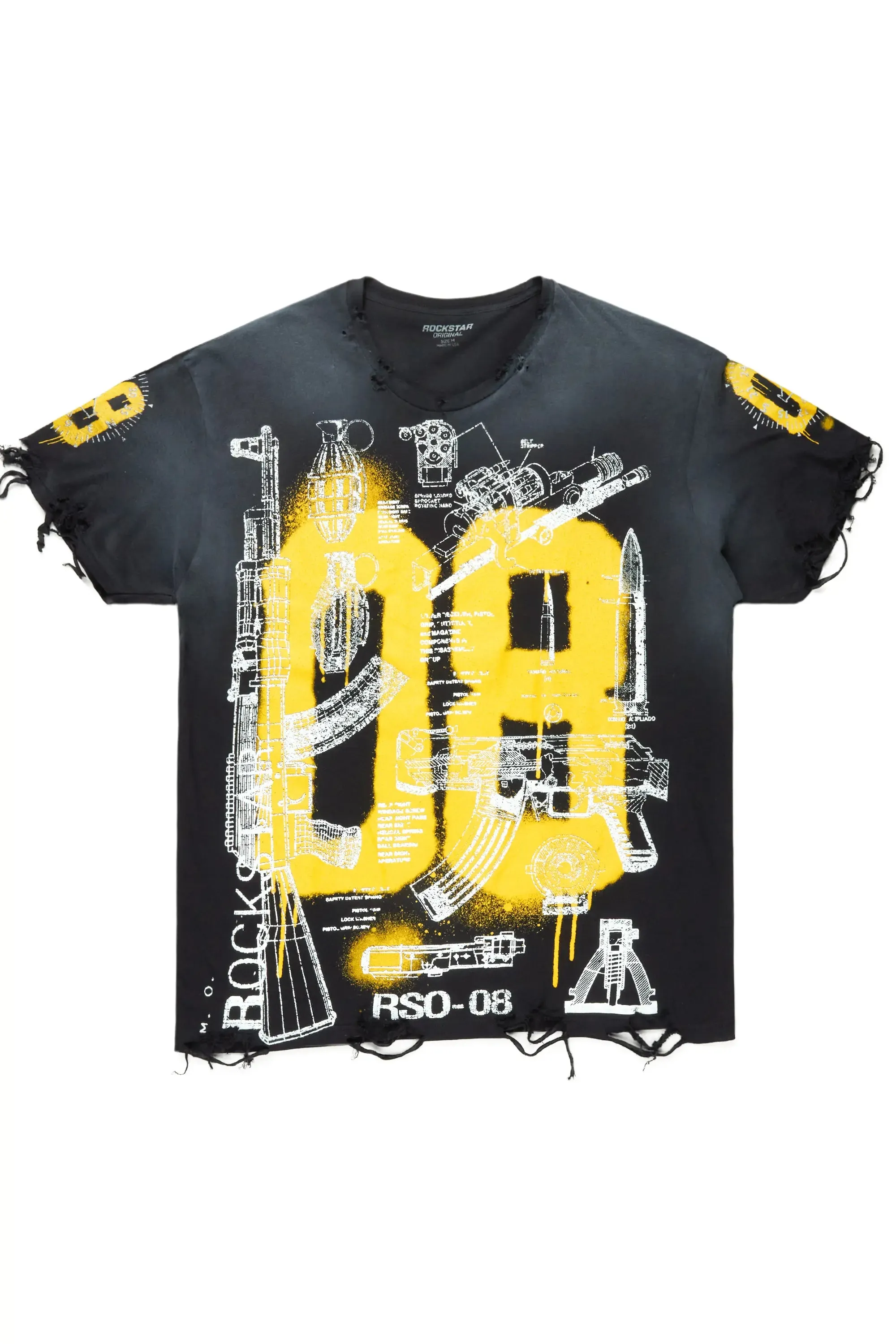 Nesta Black Oversized Graphic T-Shirt sold by Rockstar Original