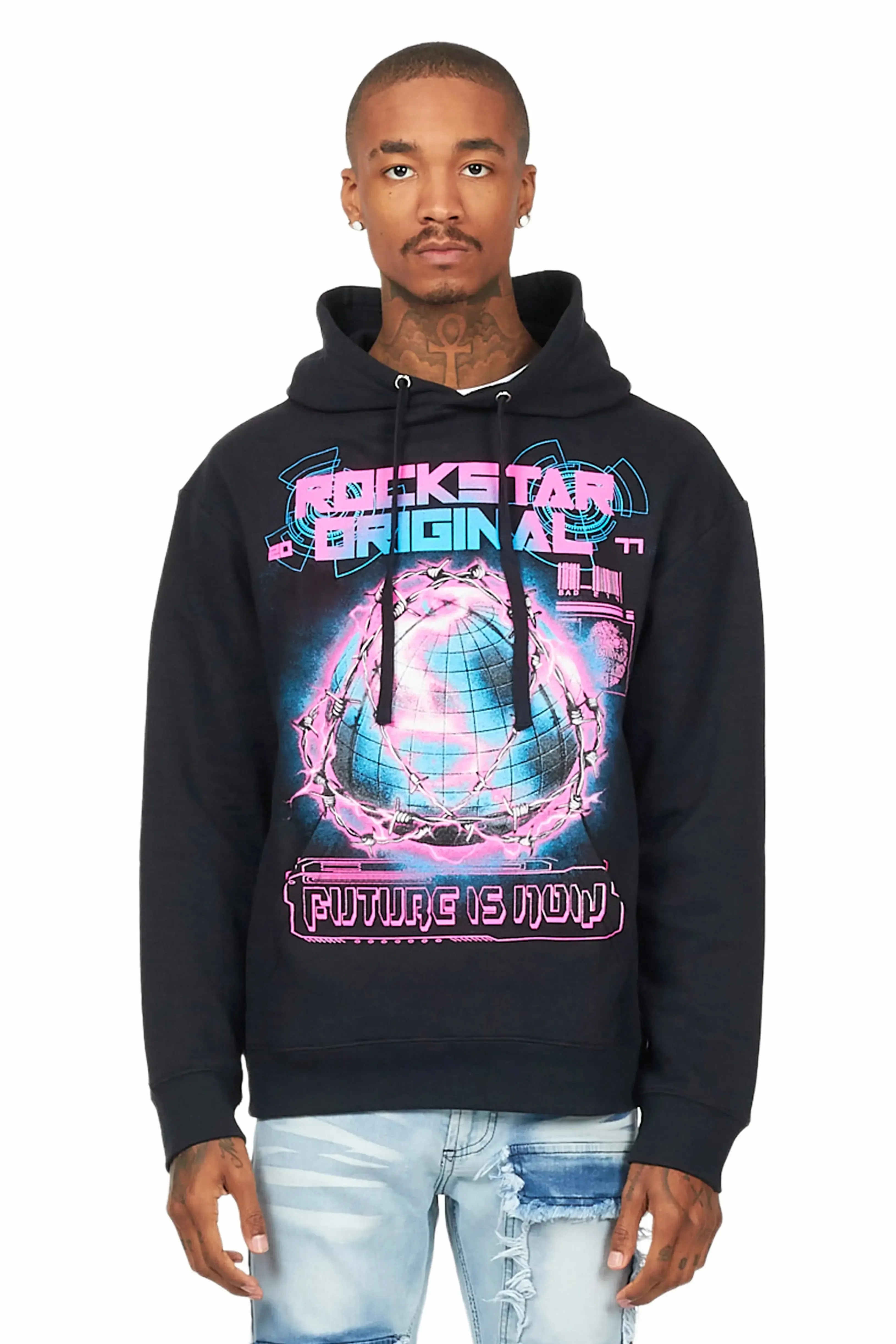 Digital Black Graphic Hoodie sold by Rockstar Original