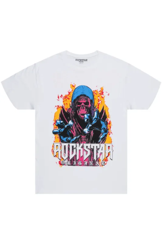 Cadell White Graphic T-Shirt sold by Rockstar Original