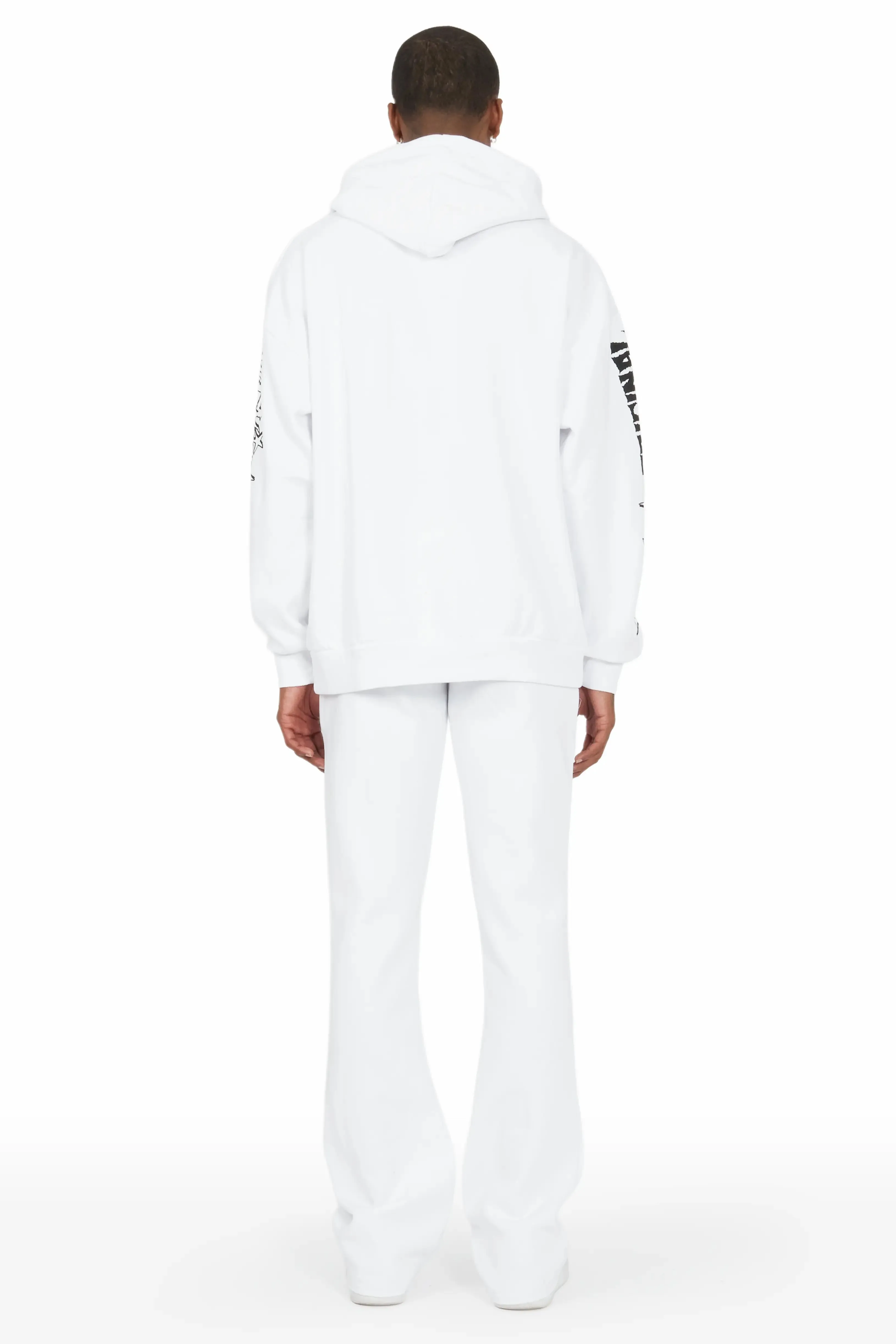 Hawkey White Oversized Hoodie/Flare Trackset sold by Rockstar Original product image thumbnail 4